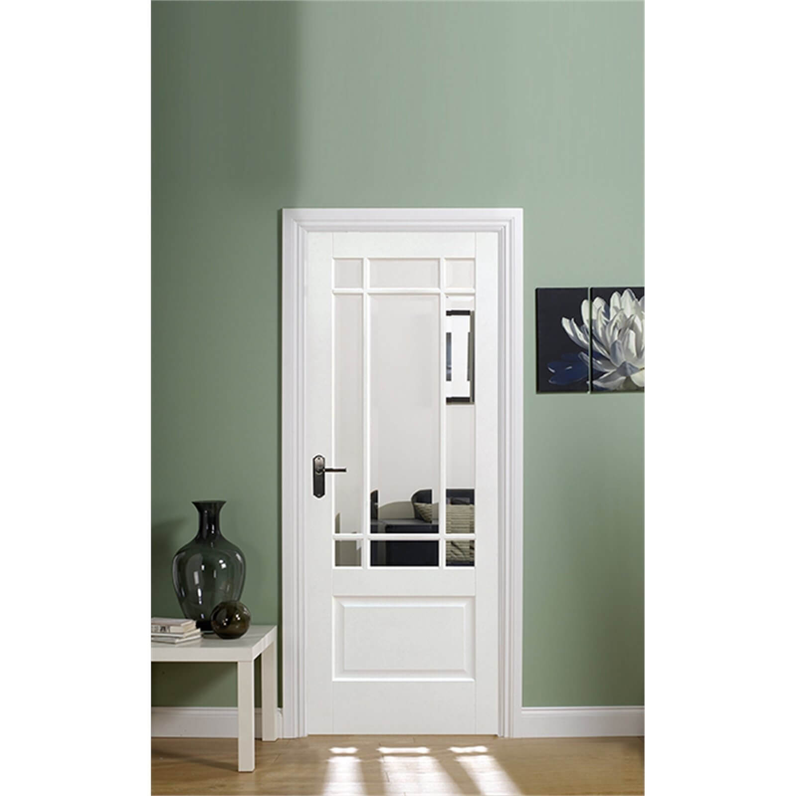 Downham Internal Glazed Primed White 9 Lite Door - 838 x 1981mm