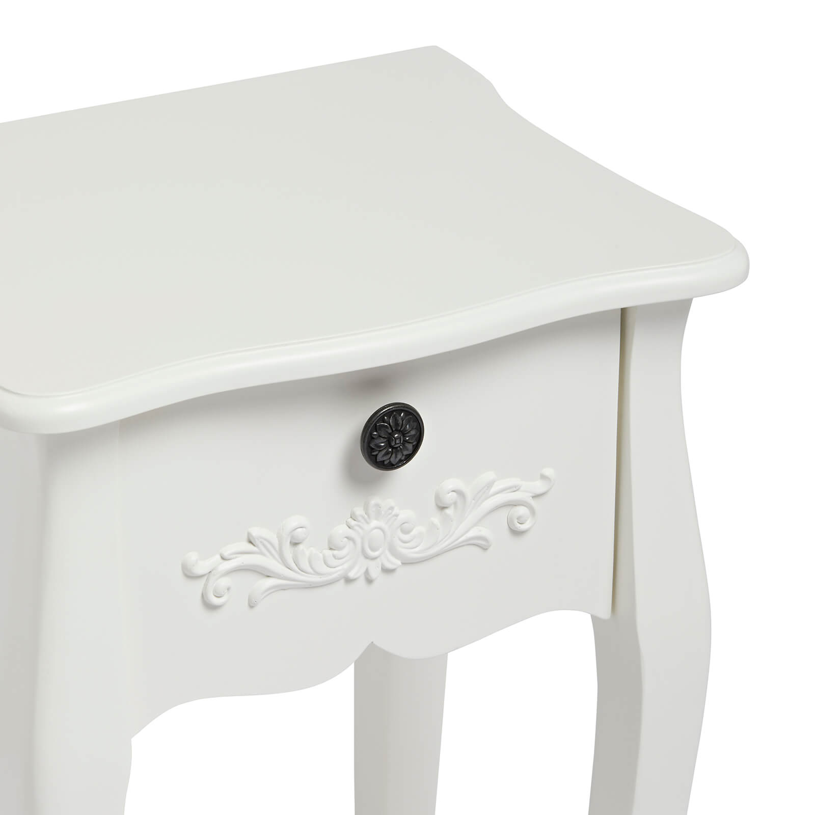 Antoinette 1 Drawer Nightstand - White