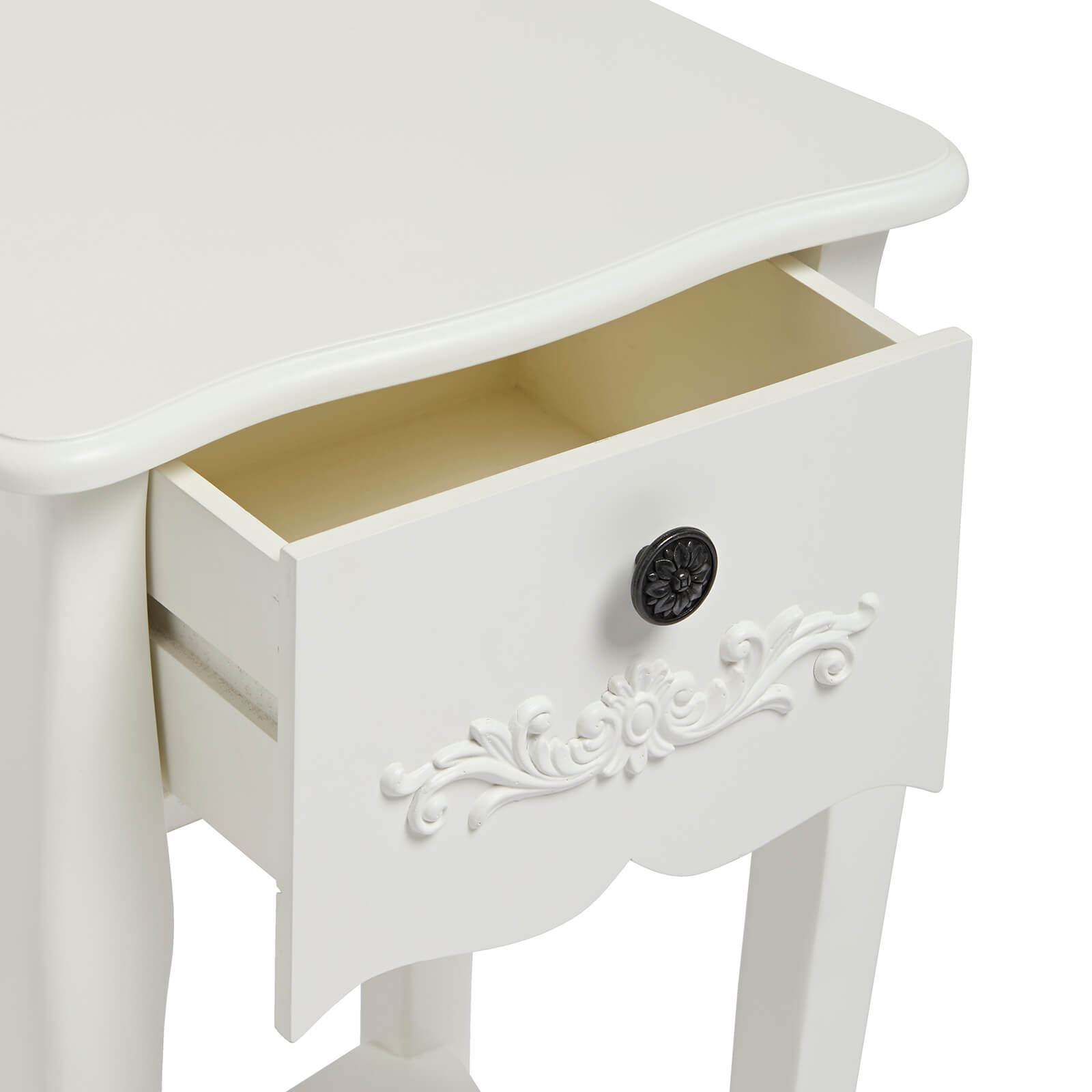 Antoinette 1 Drawer Nightstand - White