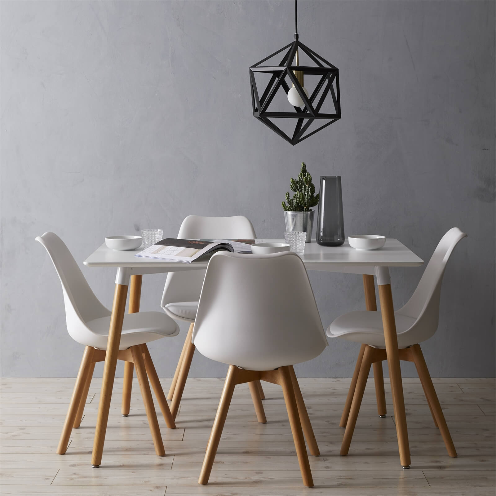 Chloe 4 Seater Dining Table - White