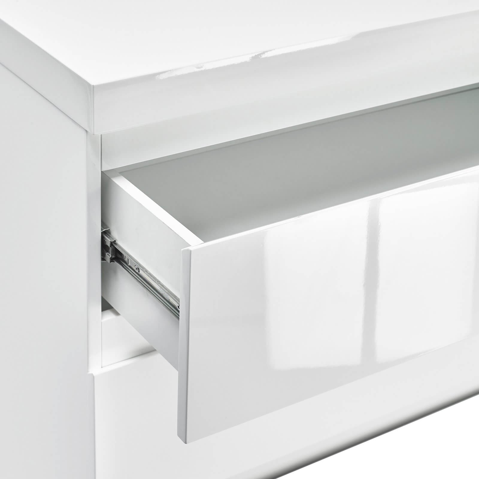 Puro 2 Drawer Bedside Cabinet - White