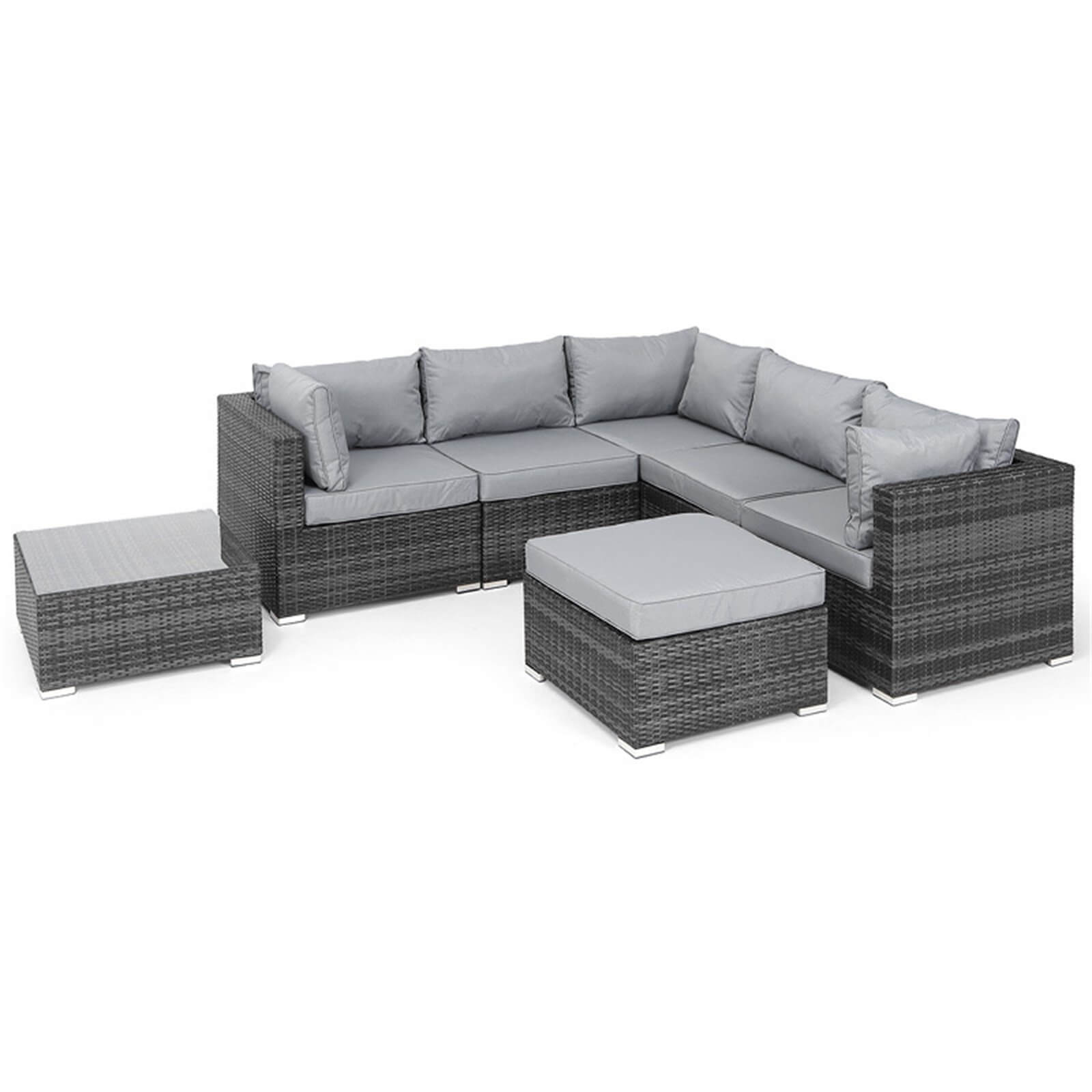 Nova Chester Rattan Corner Sofa Set in Grey