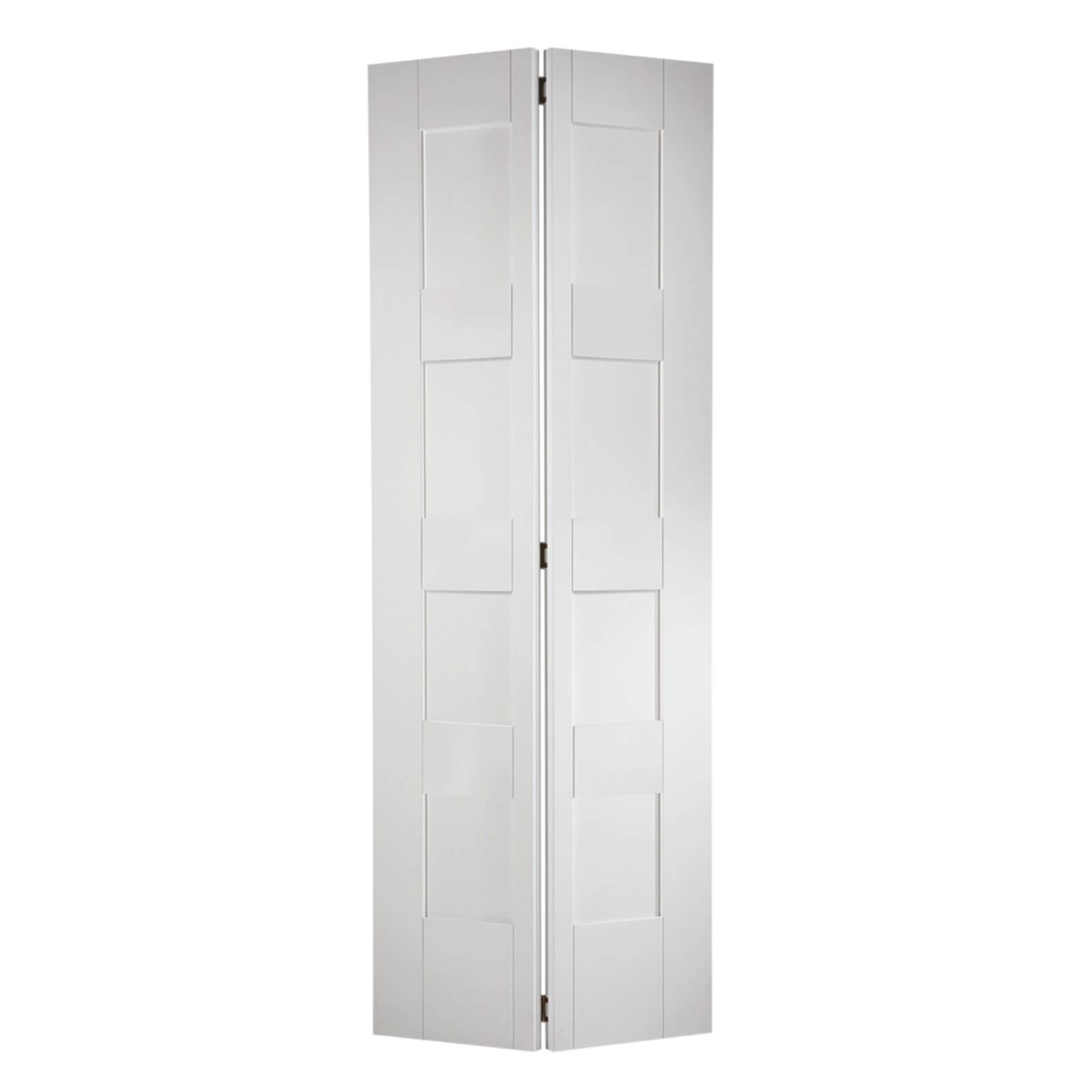Shaker Internal Bi-fold Primed White 8 Panel Door - 686 x 1981mm