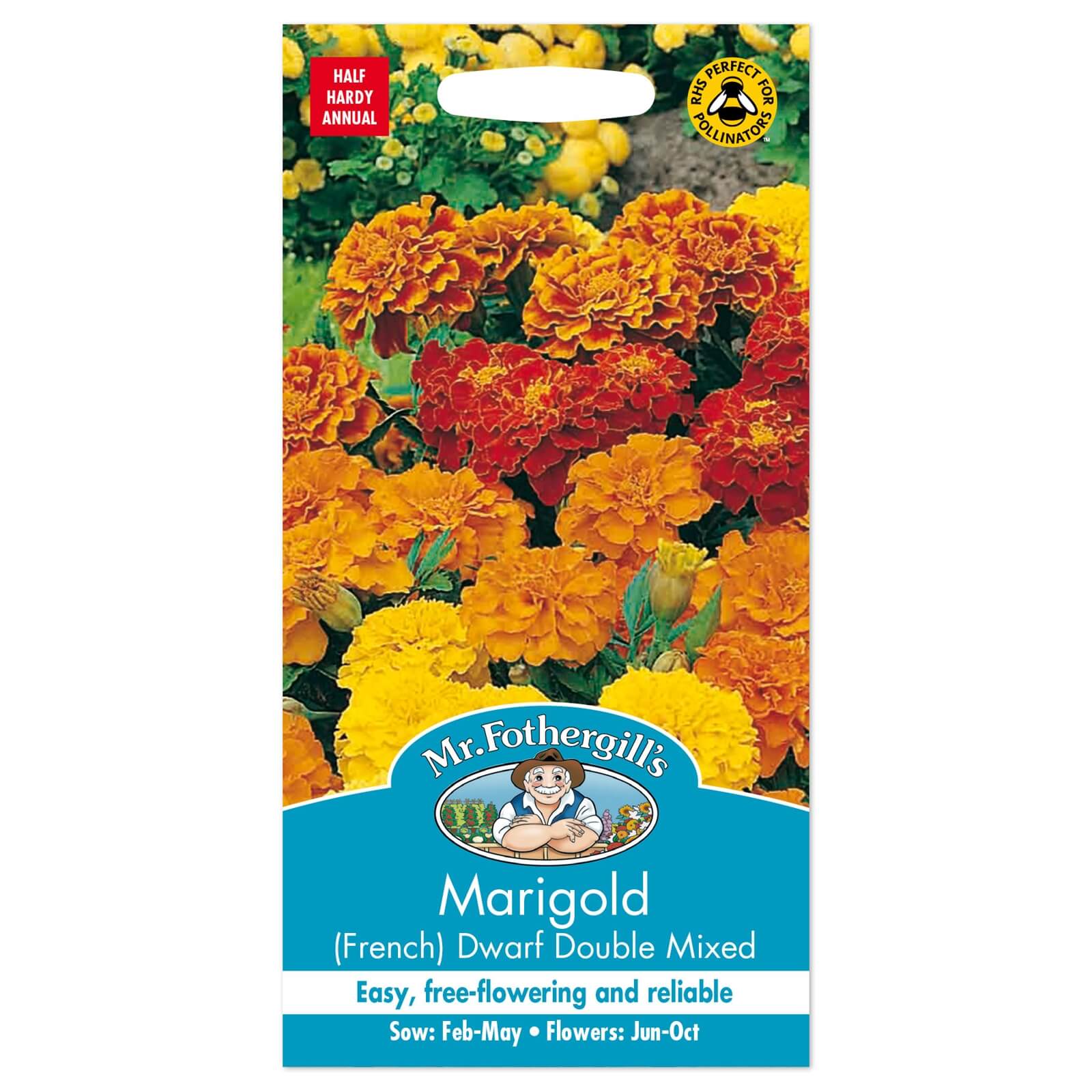Mr. Fothergill's French Marigold Dwarf Double Mixed Seeds