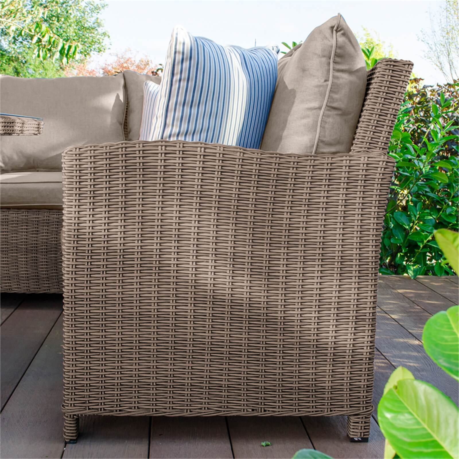 Nova Belmont Rising Casual Rattan Dining Right in Natural
