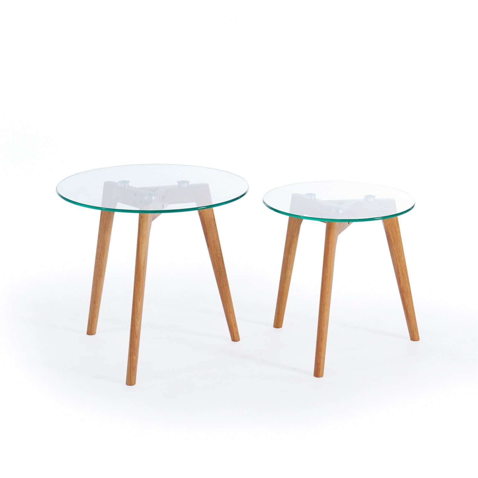 Glass Side Tables - Set of 2