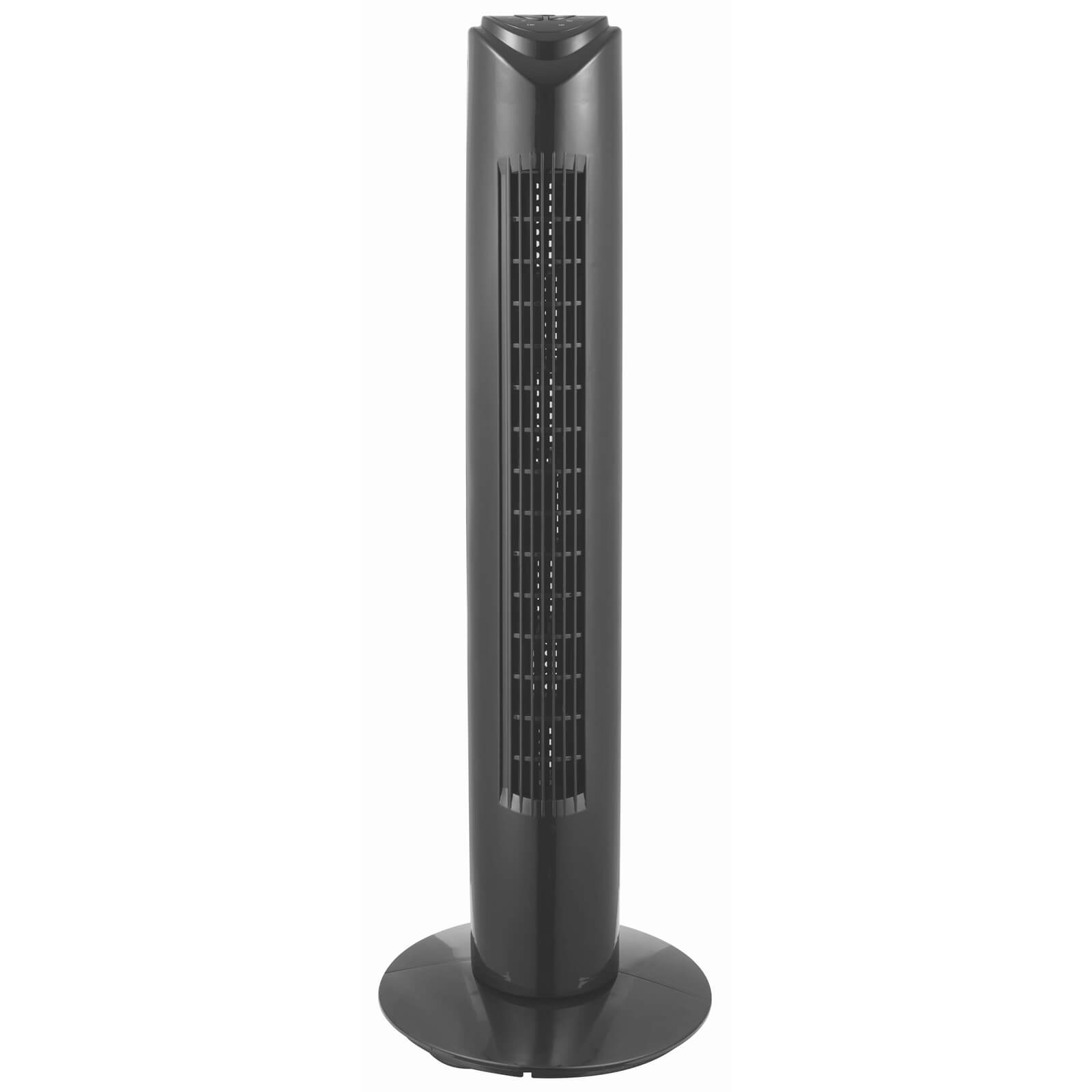 31 Inch Tower Fan With Remote Black