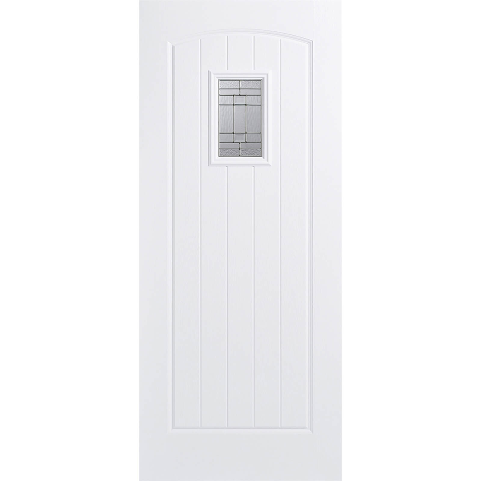 Cottage External Glazed White GRP 1 Lite Door - 813 x 2032mm