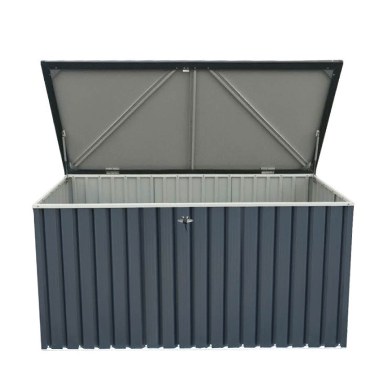 Sapphire Metal Cushion Storage Box 4 x 2 Grey