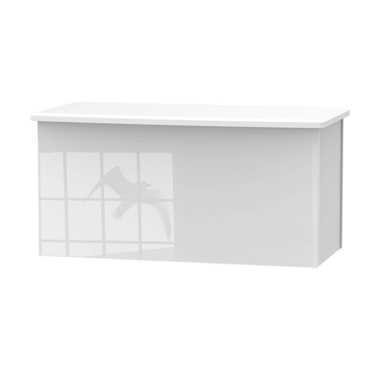 Portofino White Gloss Blanket Box