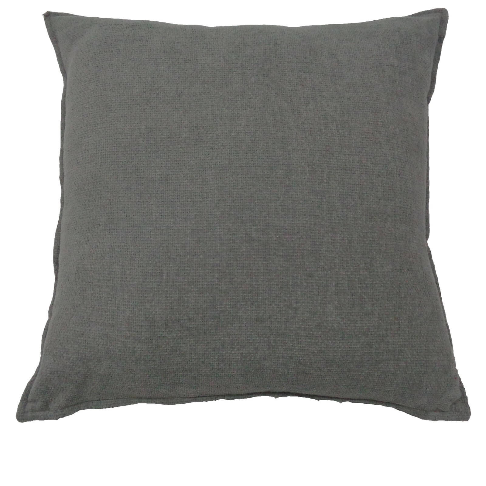 Soft Chenille Cushion - Light Grey - 58 x 58cm