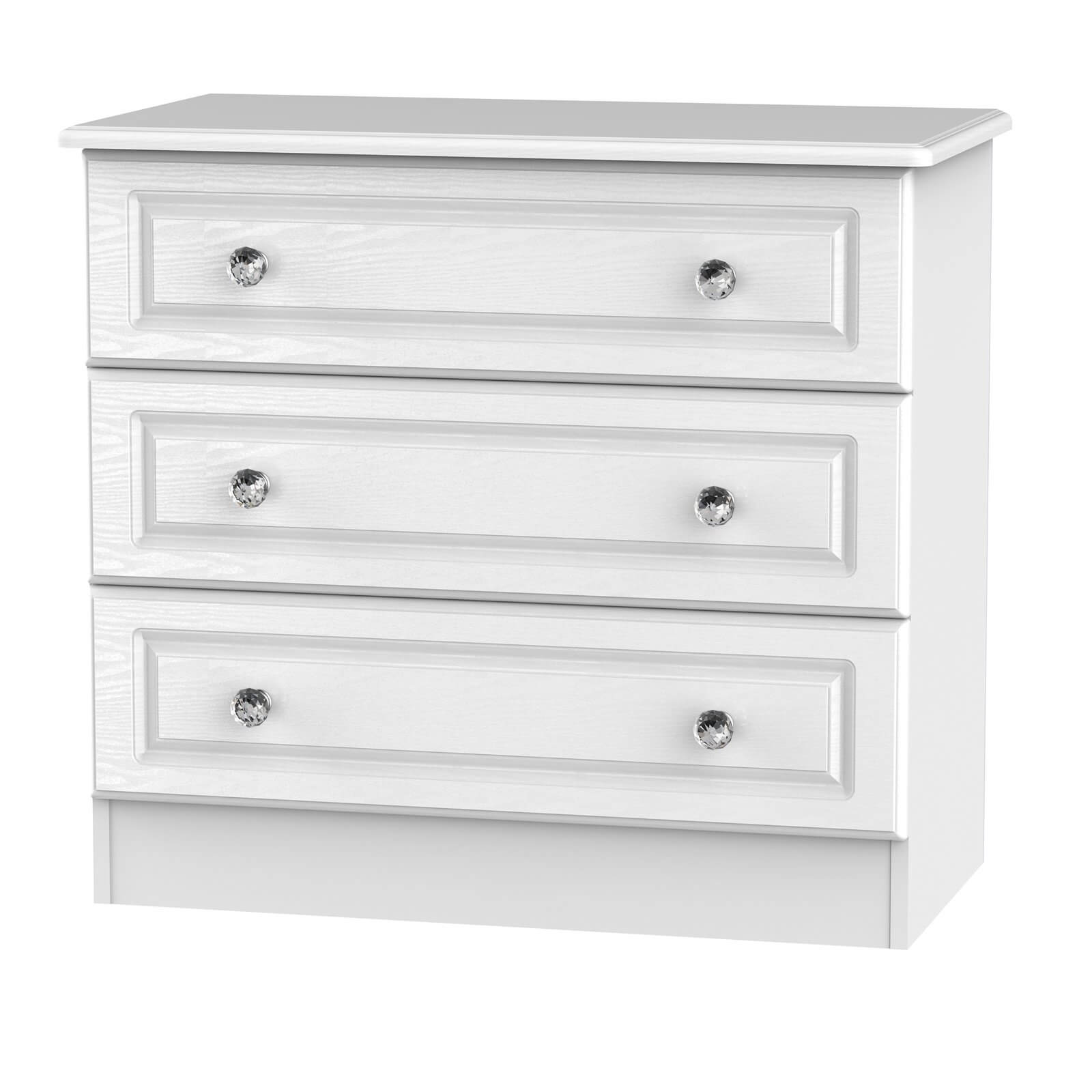 Florence White Ash 3 Drawer Chest