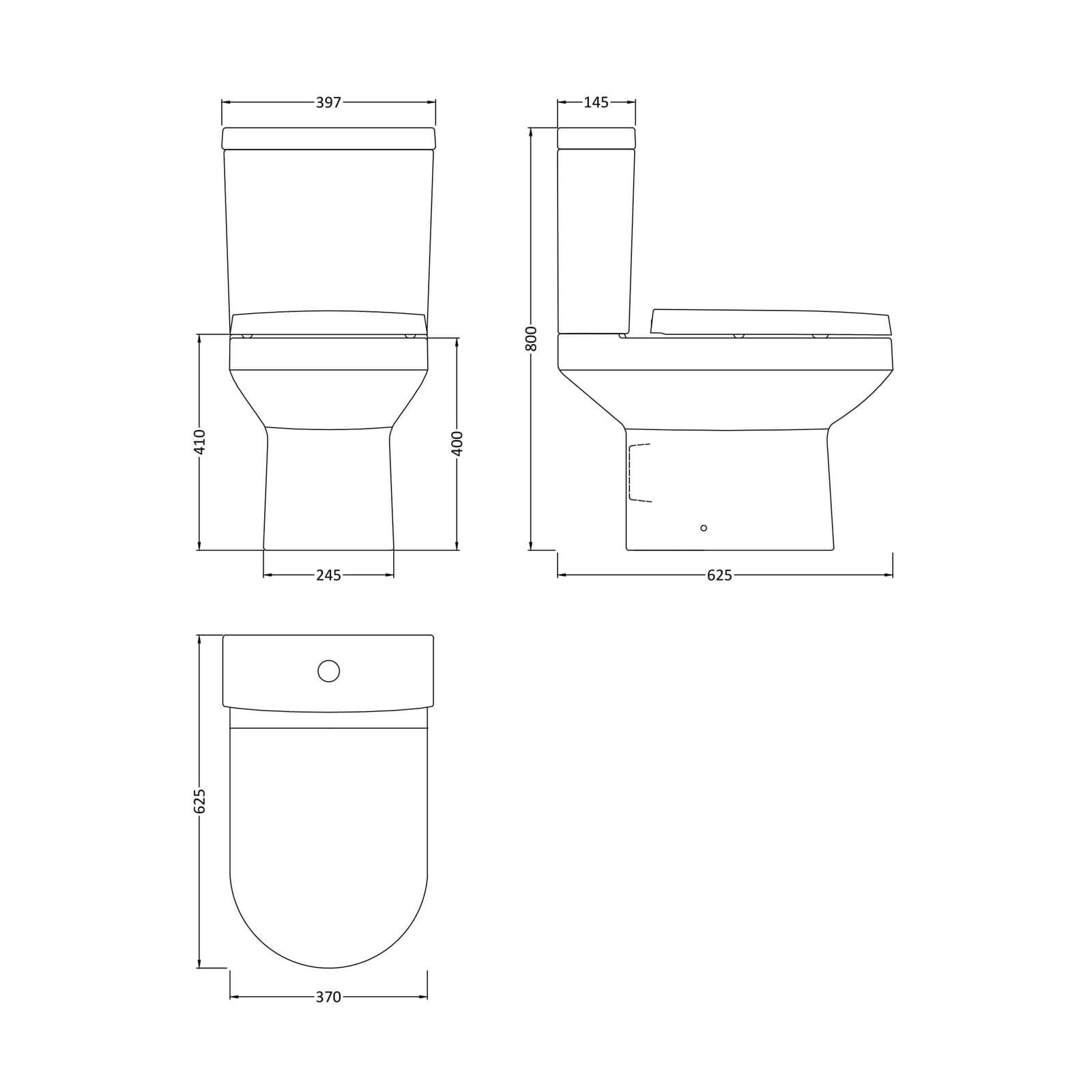 Balterley Vision Pan, Cistern and Soft Close Toilet Seat