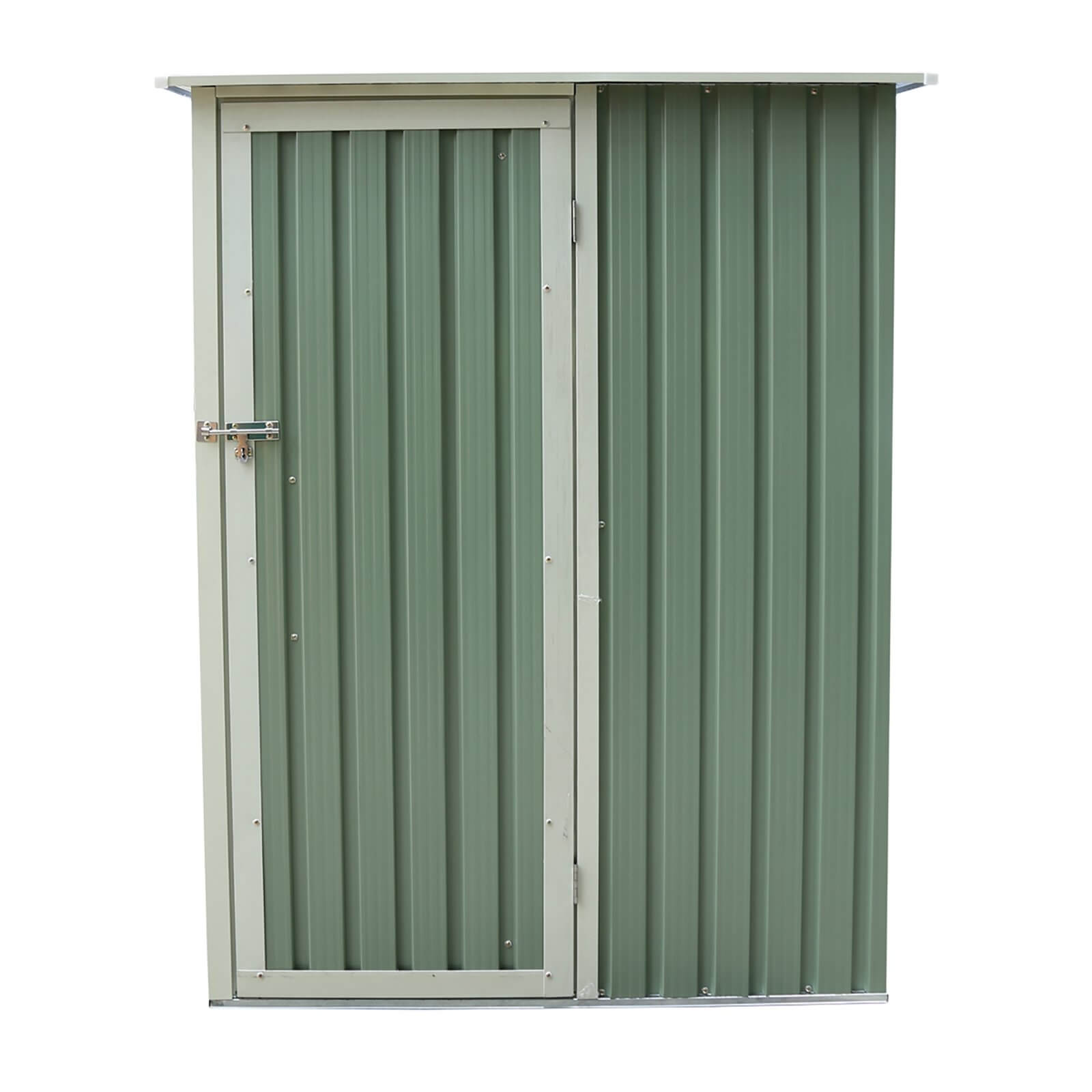 Charles Bentley 4.7ft x 3ft Green Metal Storage Shed