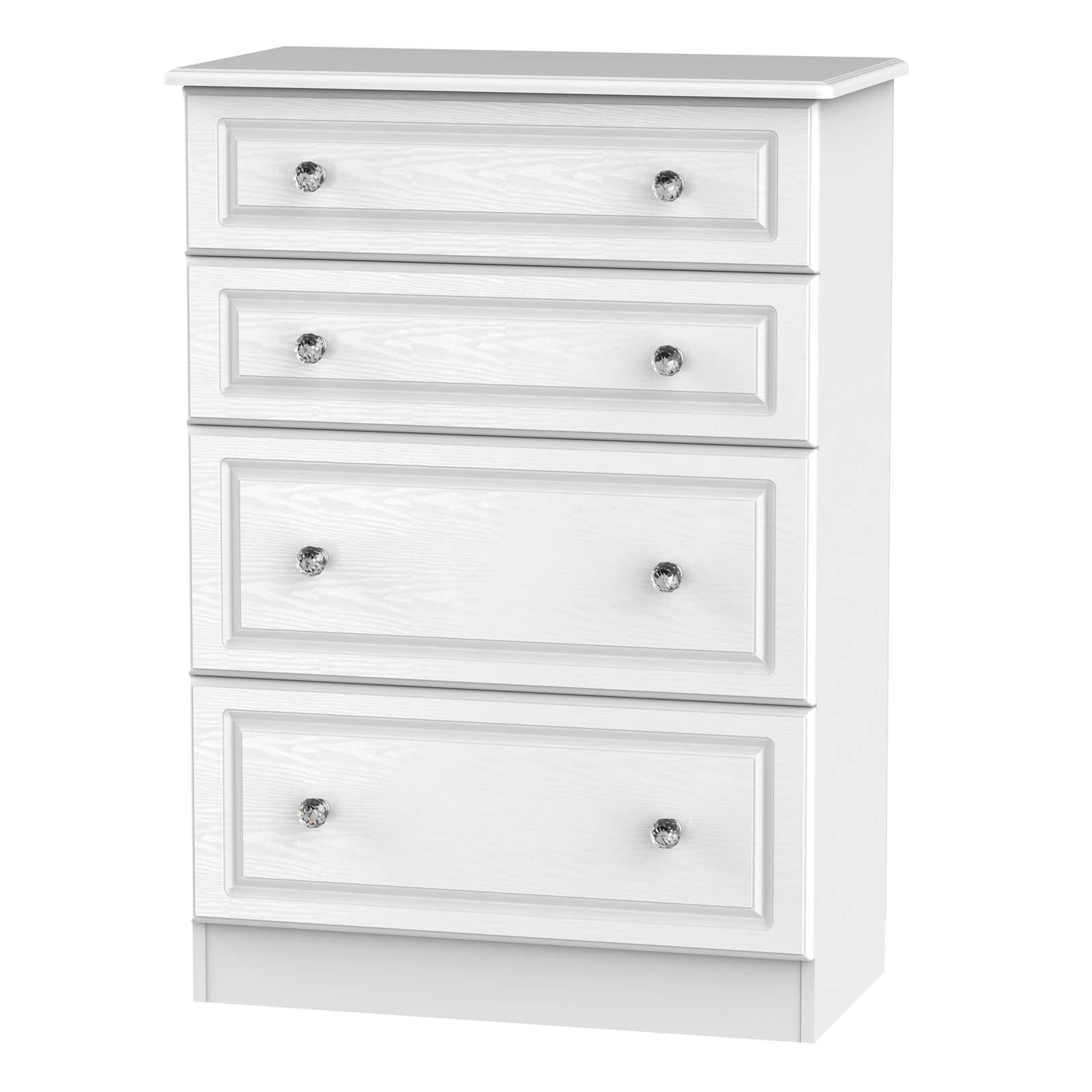 Florence White Ash 4 Drawer Deep Chest