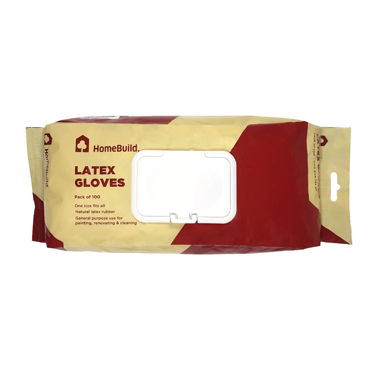 HomeBuild Disposable Latex Gloves - 100 Pack