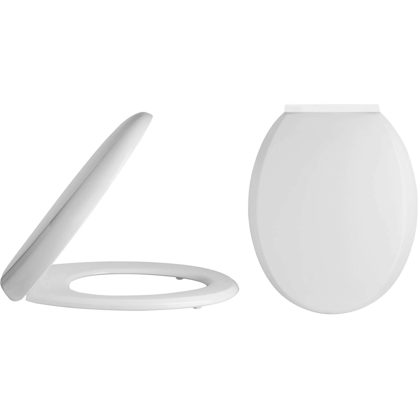 Balterley Standard Round Soft Close Toilet Seat - Top Fix - White