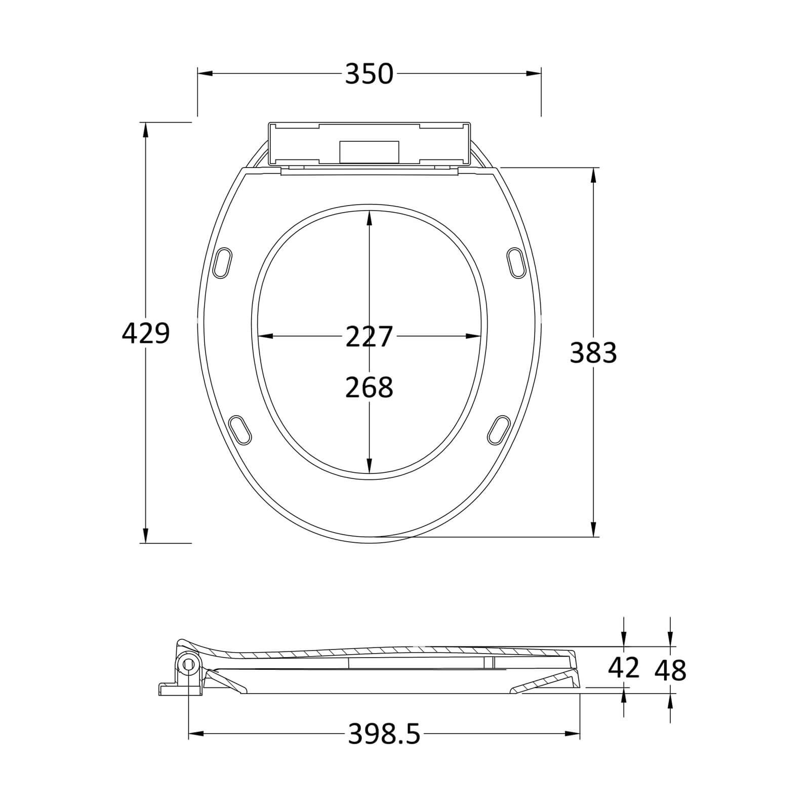 Balterley Standard Round Soft Close Toilet Seat White Homebase