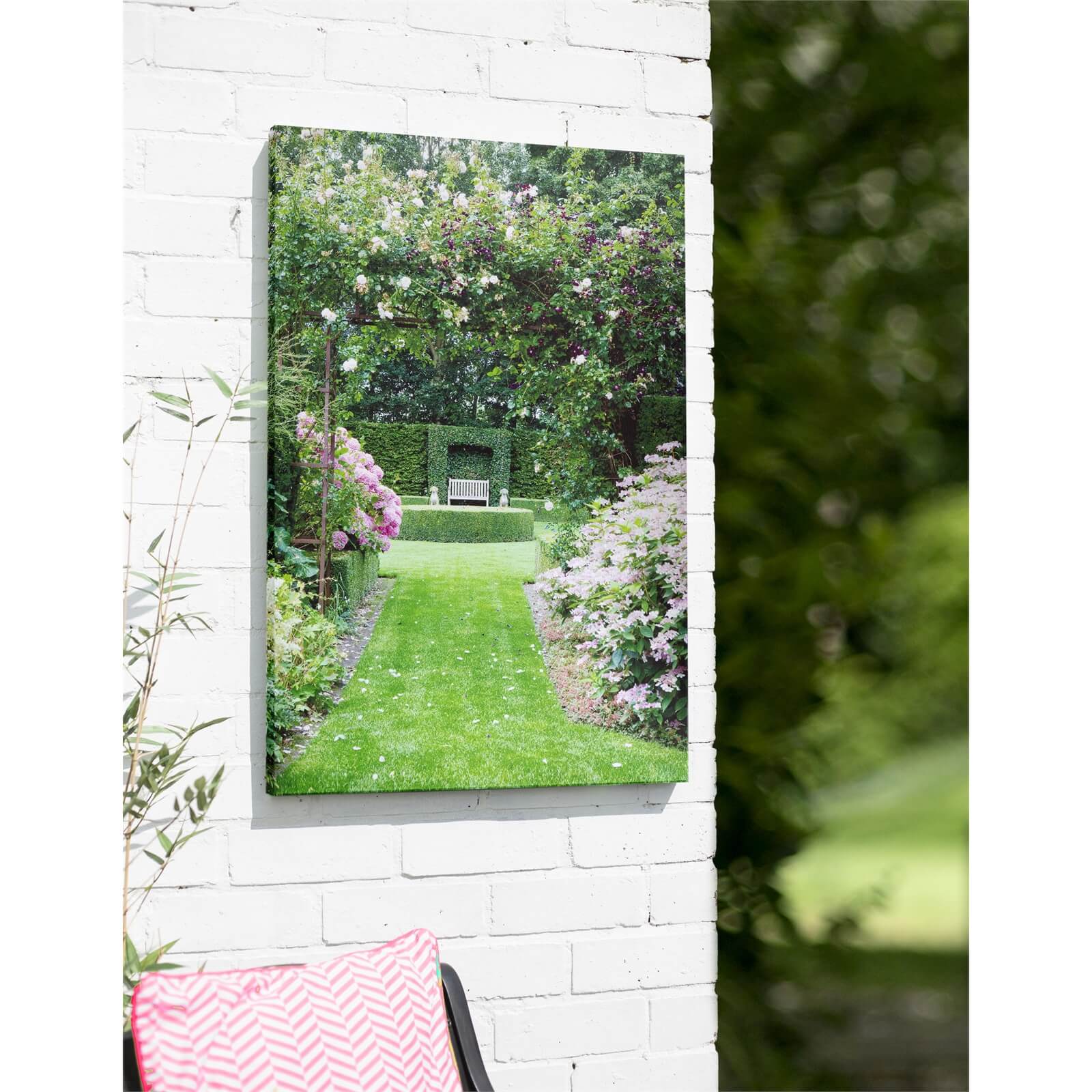 English Garden Outdoor Canvas 90x59cm