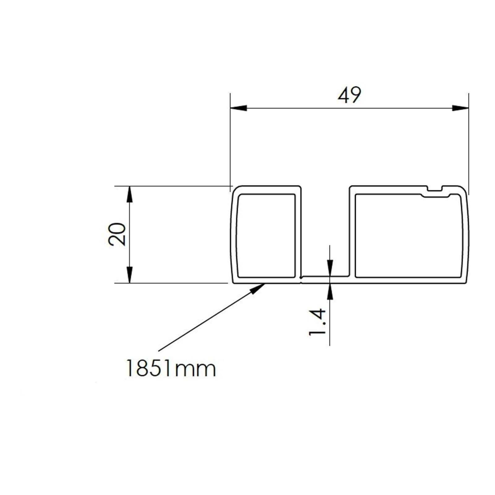 Balterley Shower Enclosure Profile Extension Kit - 1850mm