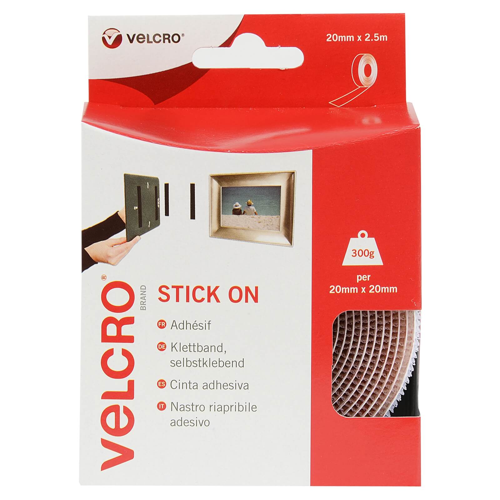 VELCRO Stick On Tape 20mm x 2.5m