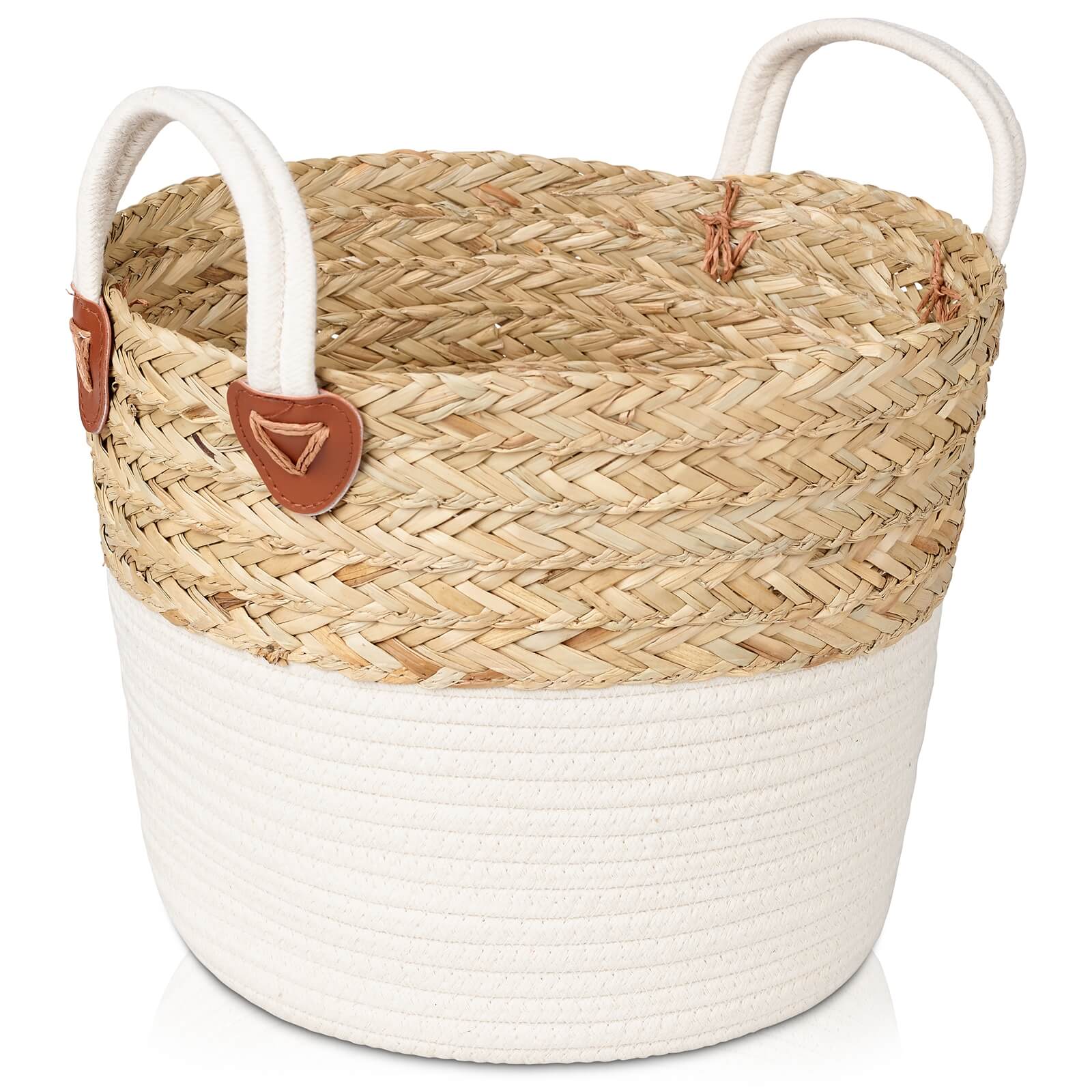 Medium Rope Storage Basket - White Base