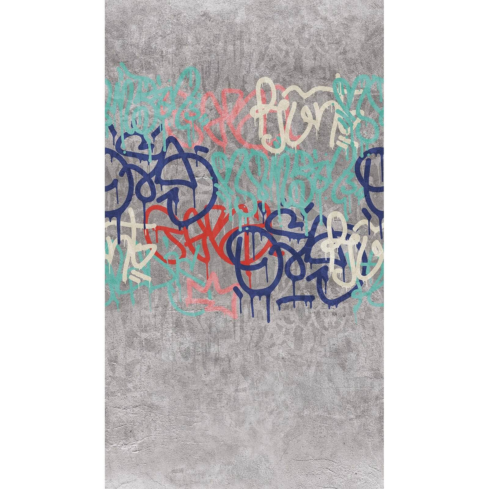 Grandeco Graffiti Concrete Digital Wallpaper Mural