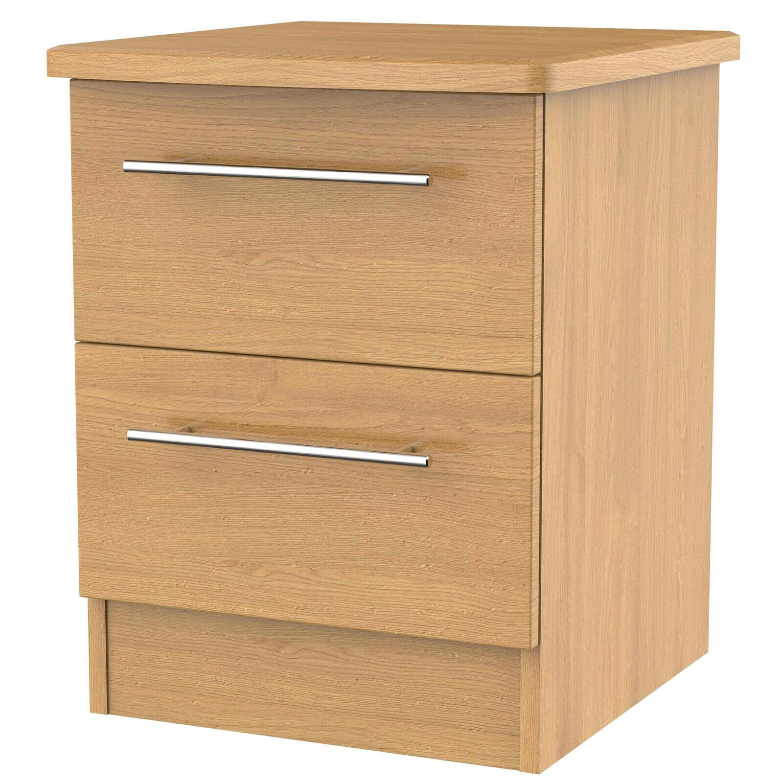 Siena Modern Oak 2 Drawer Bedside Cabinet