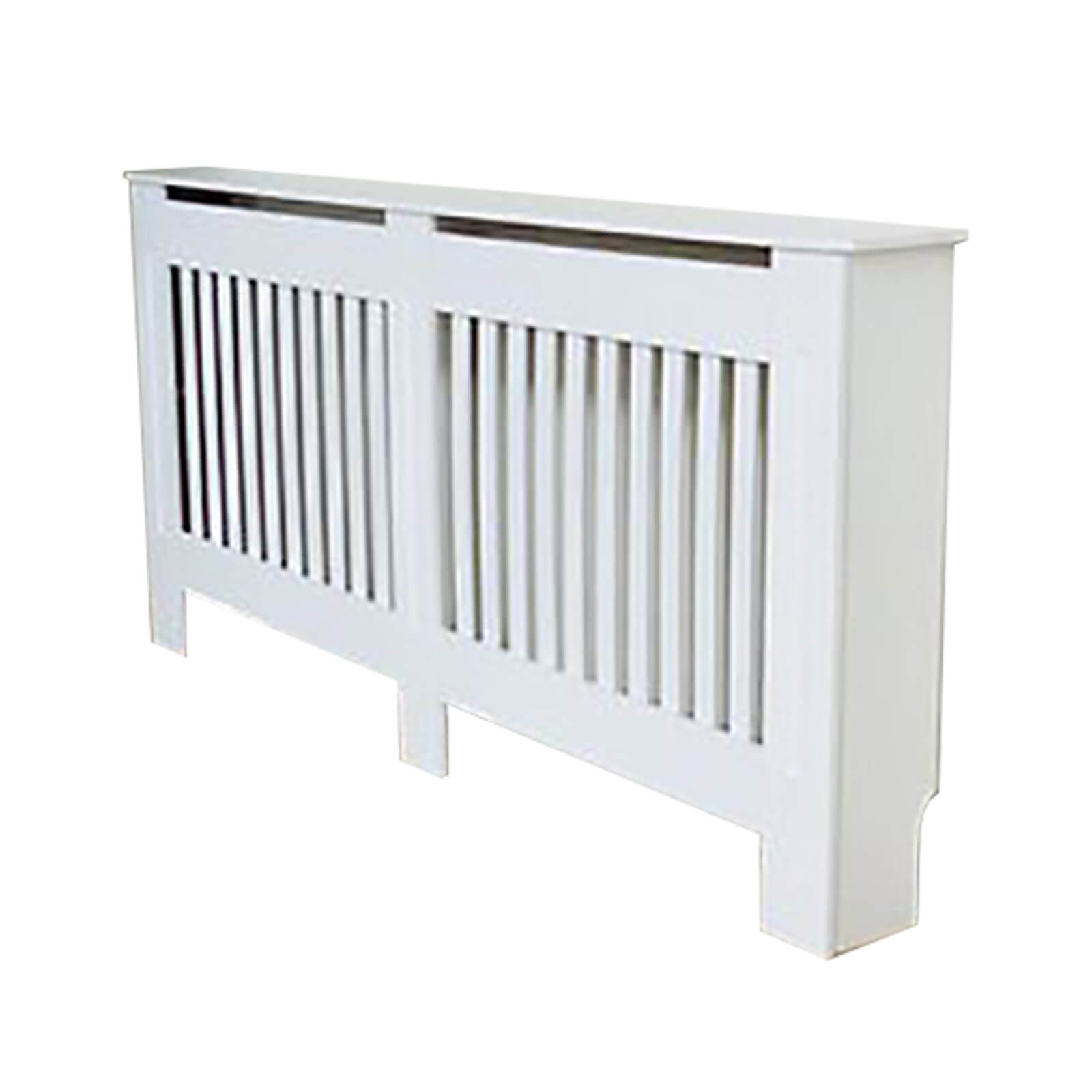 Vertical White Radiator Cover - Extra Large