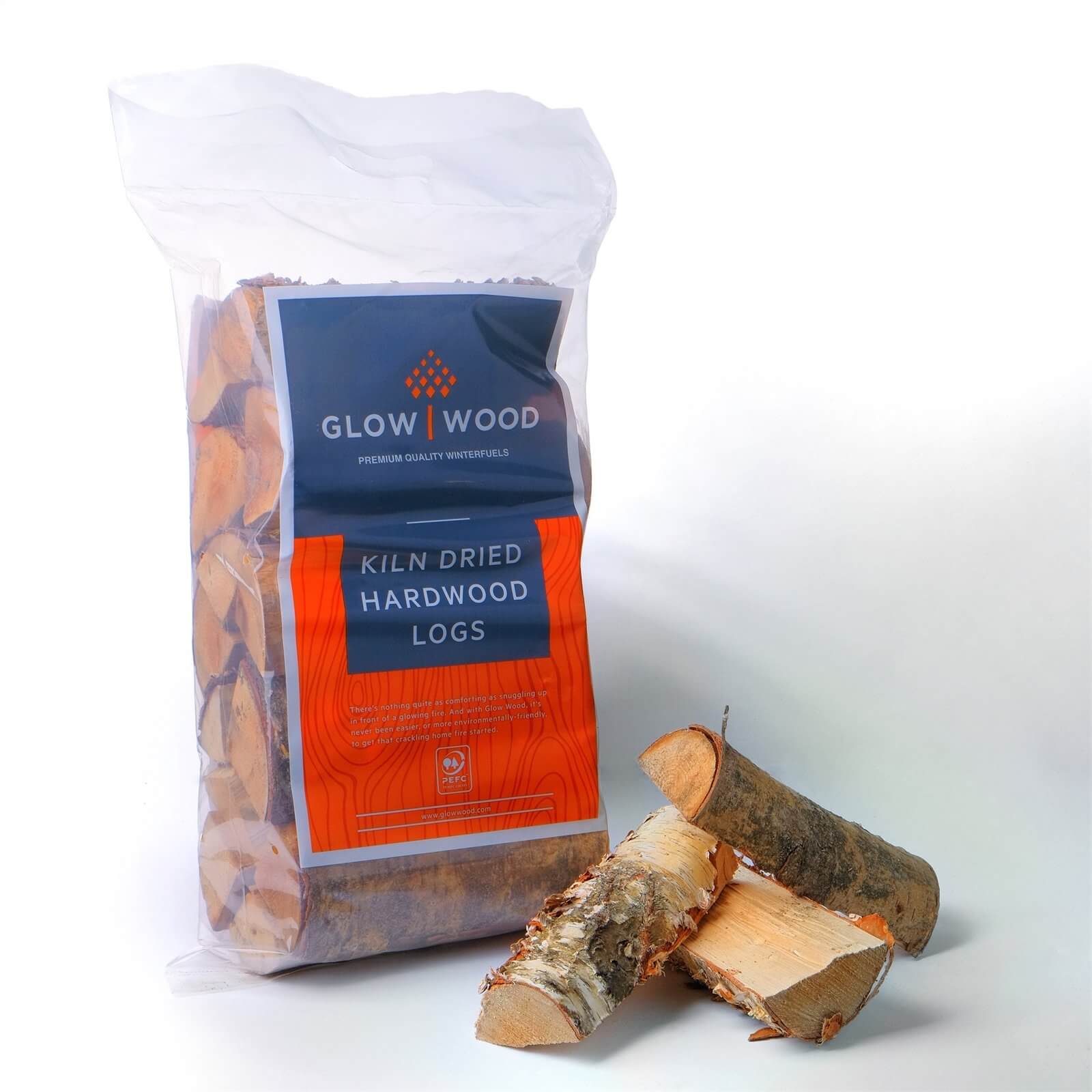 Glow Wood Hardwood Kiln Dried Wood Logs 7kg Bag Homebase