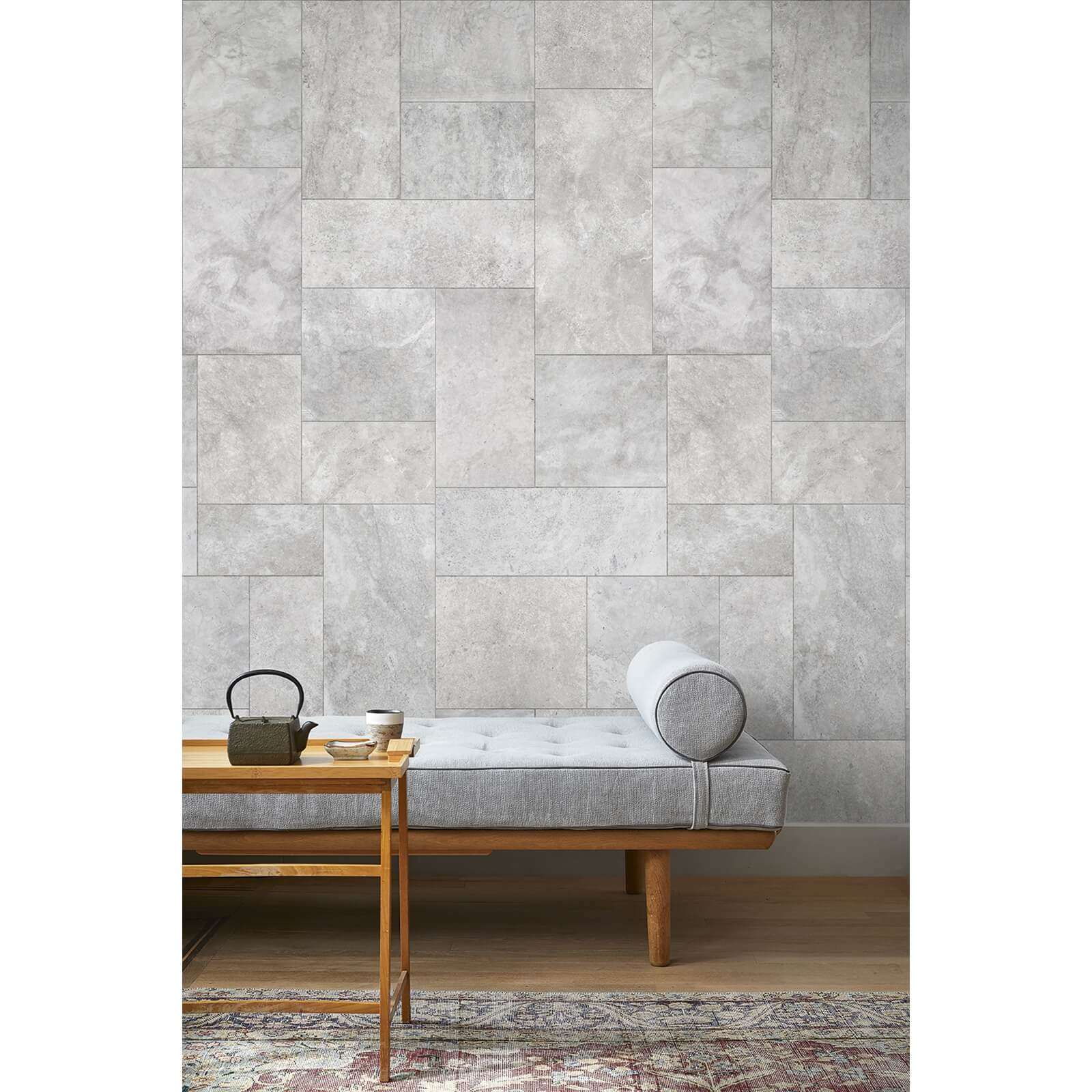 Grandeco Concrete Limestone Grey Digital Wallpaper Mural