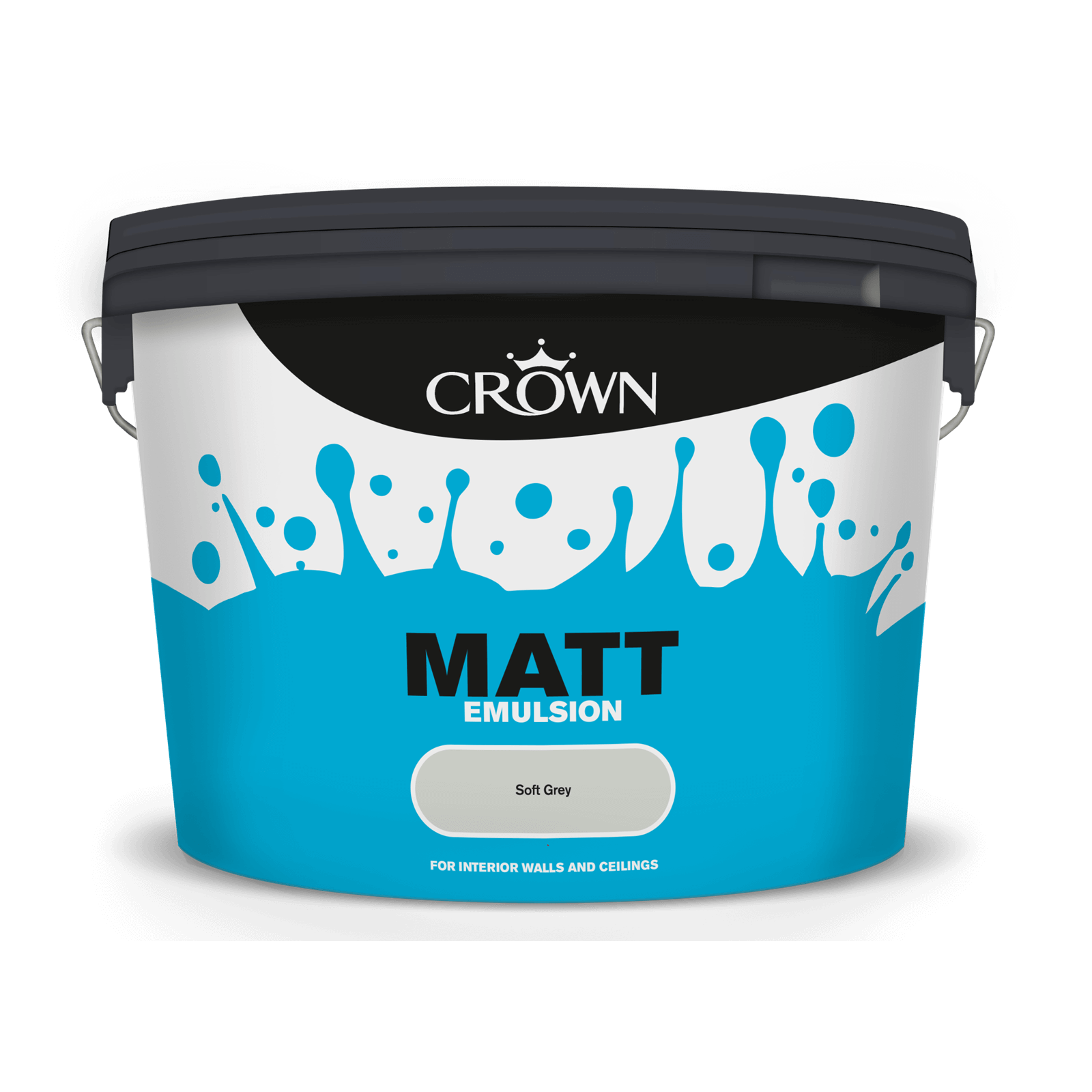 Crown Matt Emulsion Paint Soft Grey - 10L