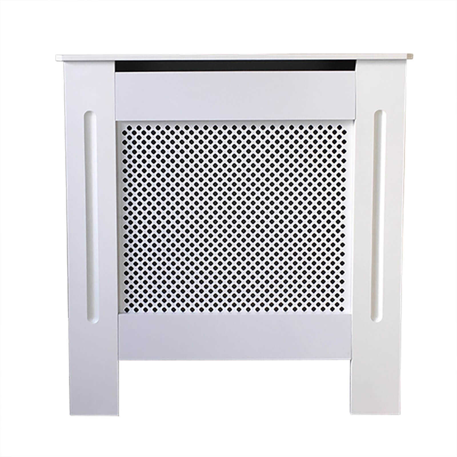 Radiator Cover with Diamond Lattice Design in White - Mini