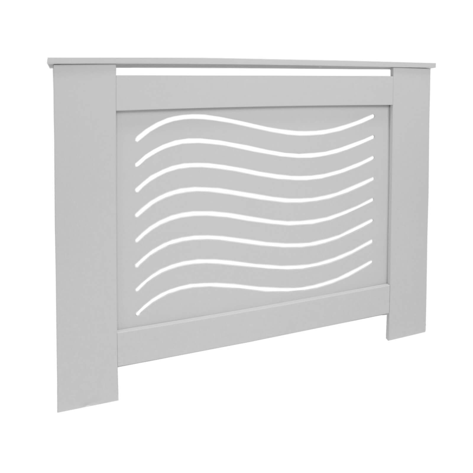 Wave White Radiator Cover - Small