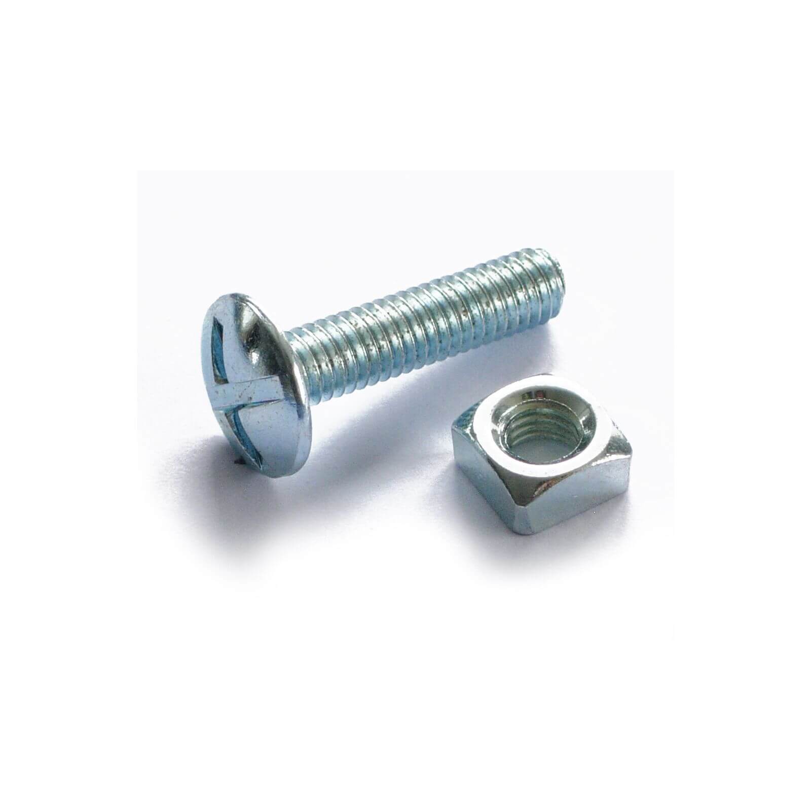 Roofing Bolt - Bright Zinc Plated - M8 50mm - 10 Pack