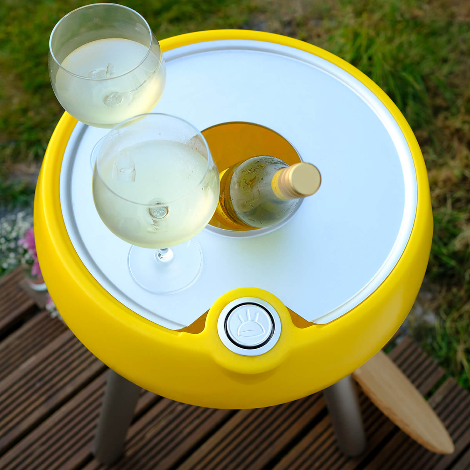 Outside Gang Homebird Outdoor Cool Box Table Integrated Ice Bucket - Safari