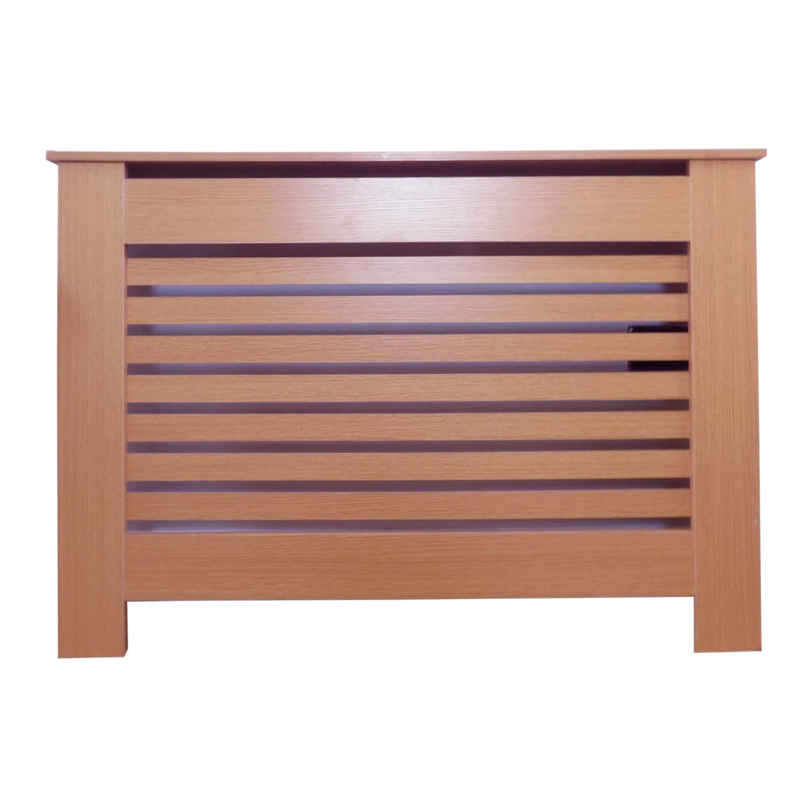 Radiator Cover with Horizontal Slatted Design in Oak - Small