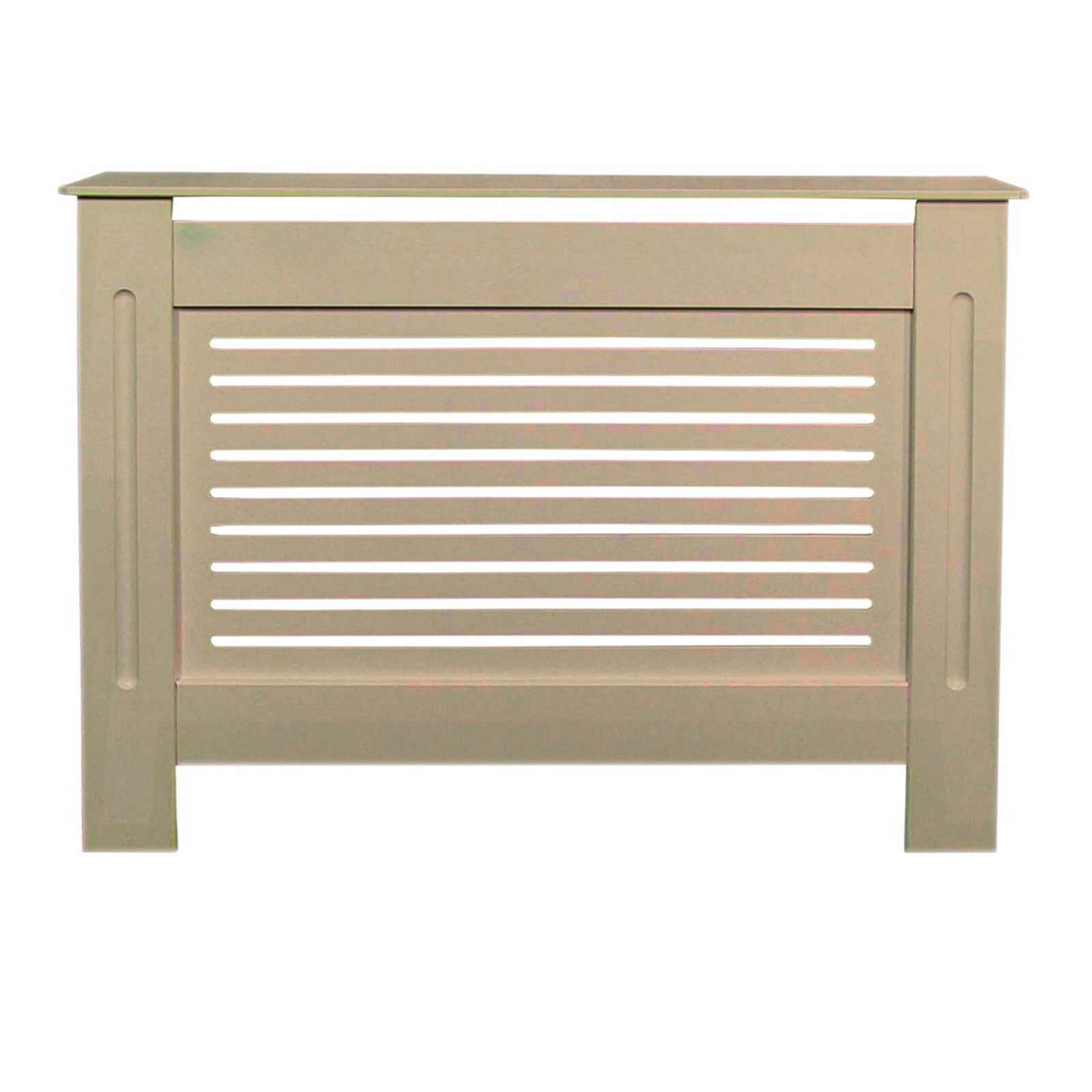 Radiator Cover with Horizontal Slatted Design in Unpainted - Small