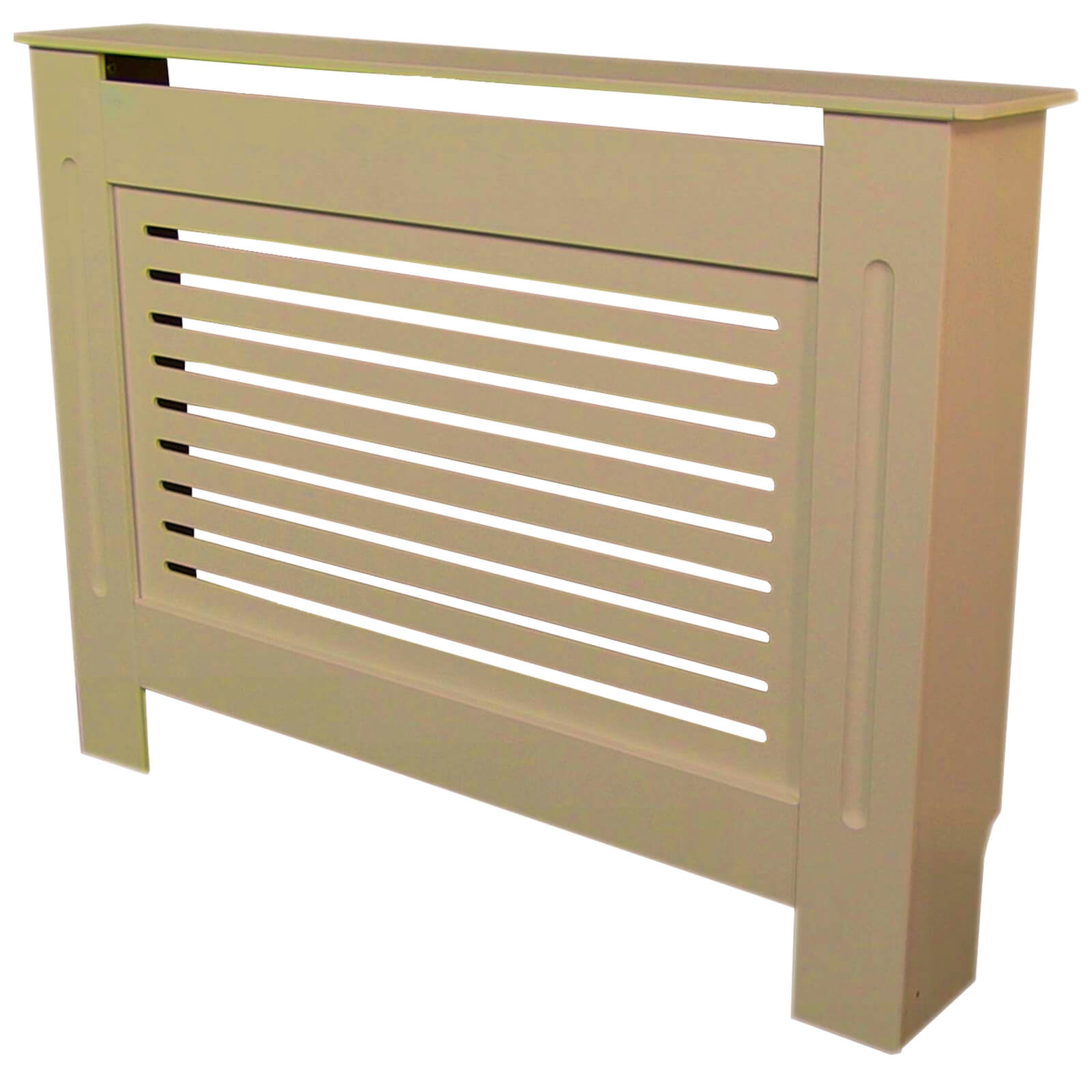 Radiator Cover with Horizontal Slatted Design in Unpainted - Small