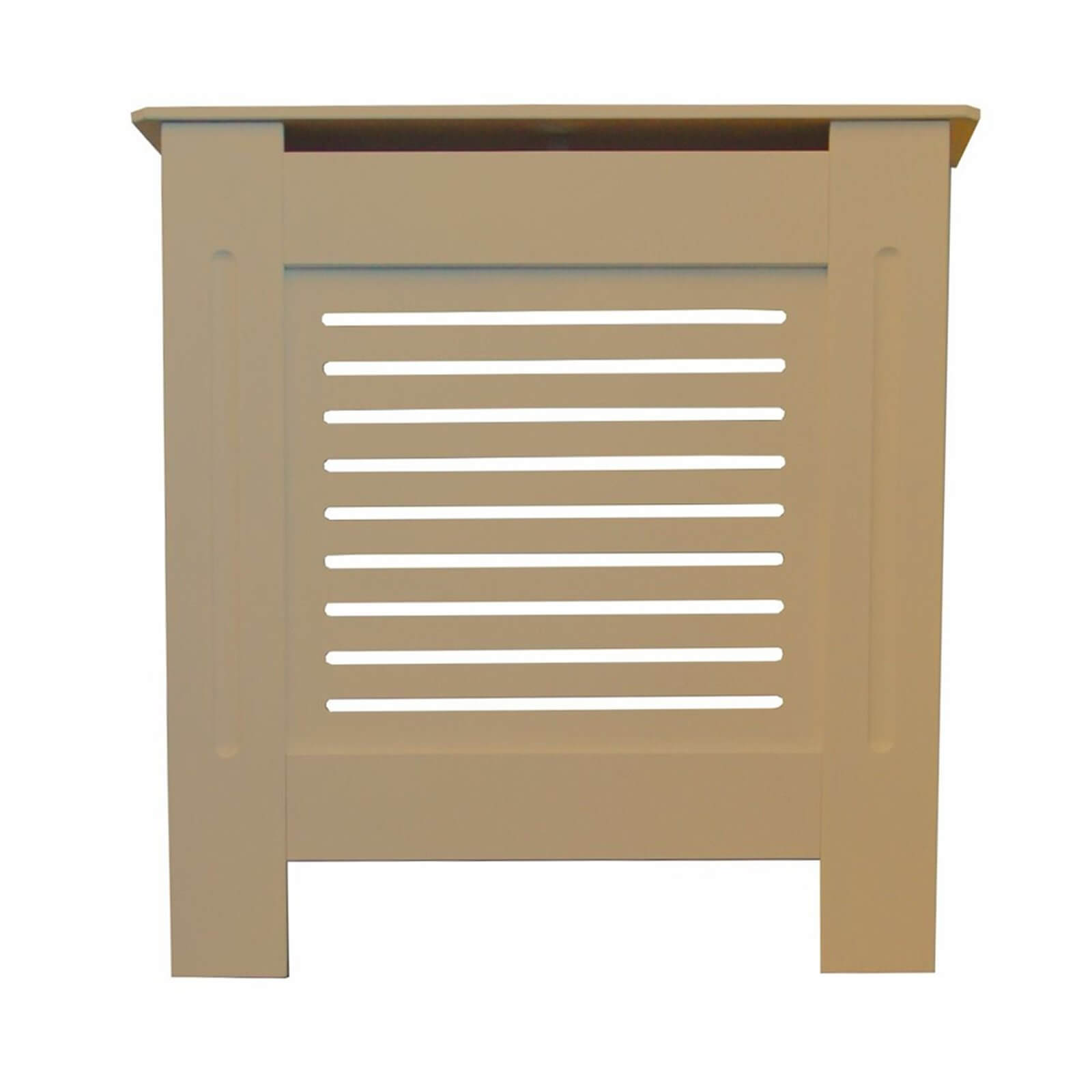 Radiator Cover with Horizontal Slatted Design in Unpainted - Mini