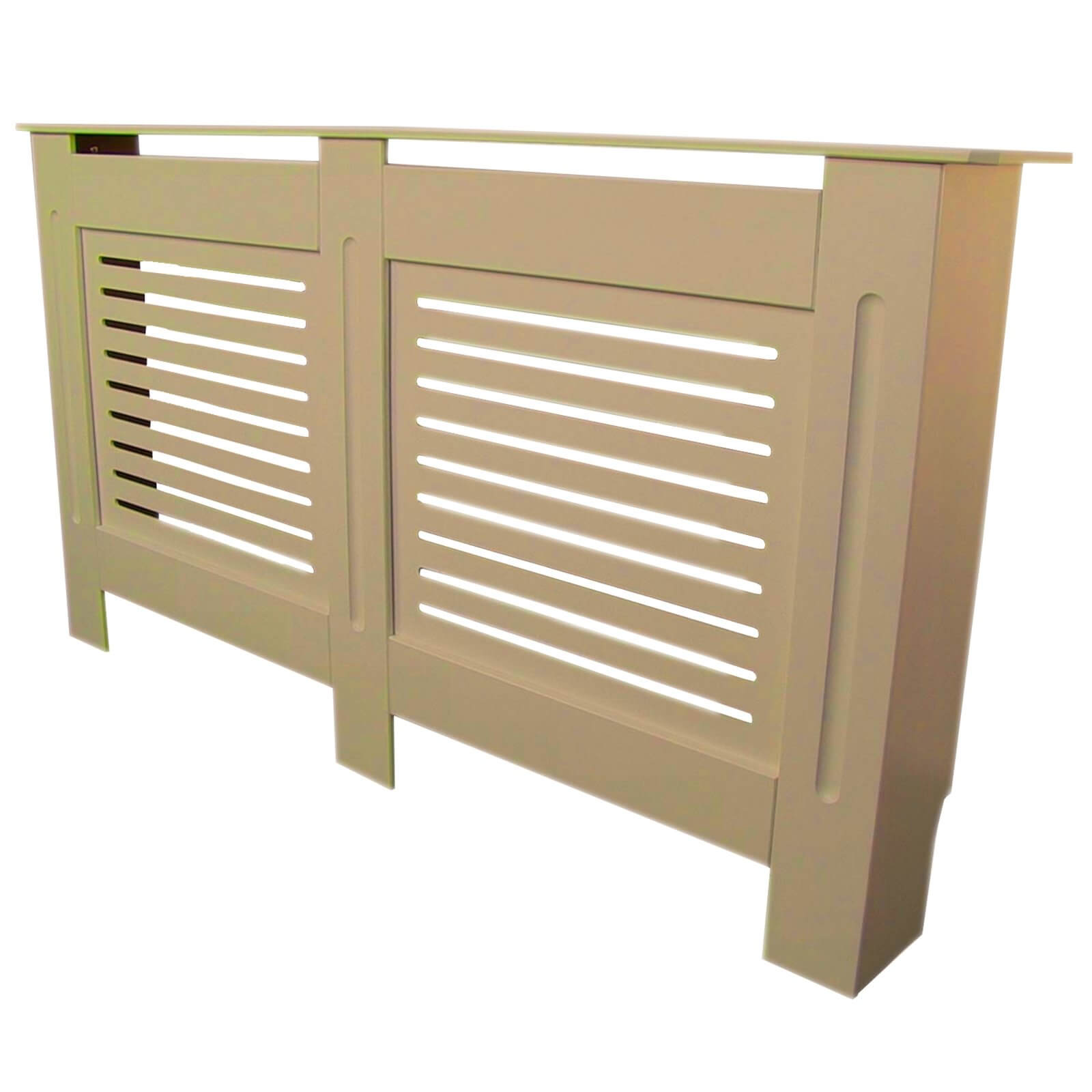 Radiator Cover with Horizontal Slatted Design in Unpainted - Extra Large