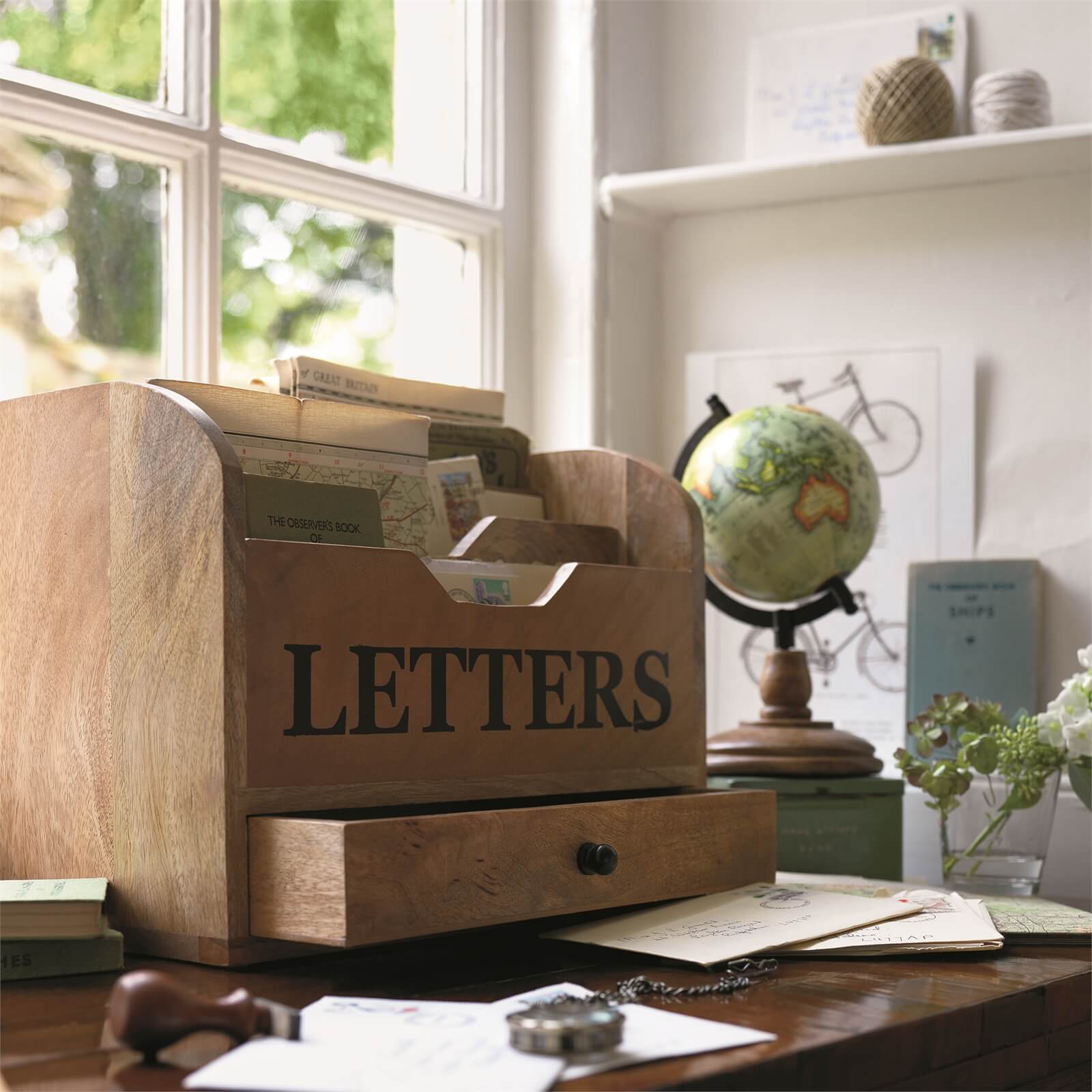 Wood Letter Holder
