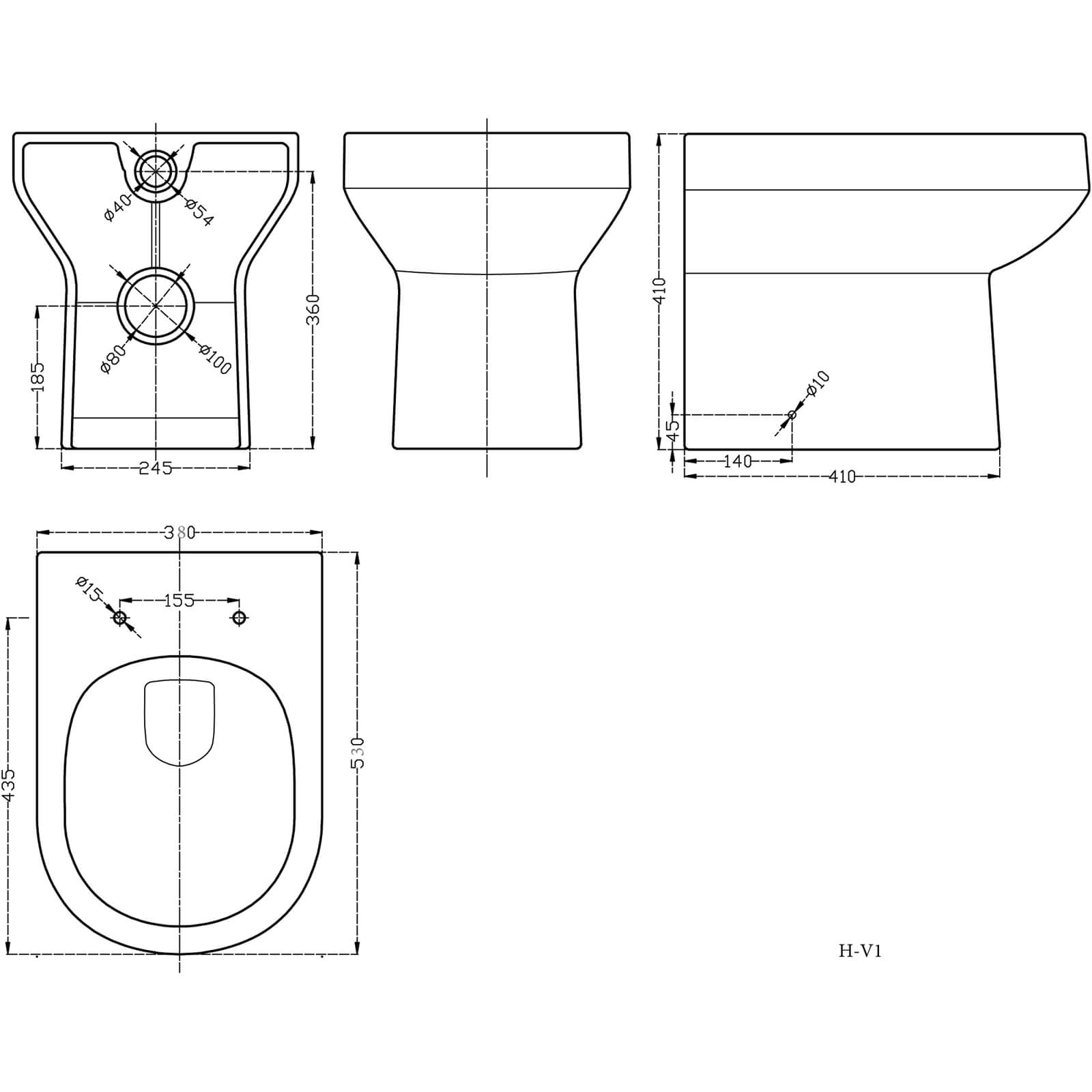 Balterley Vision Back To Wall Pan and Soft Close Seat