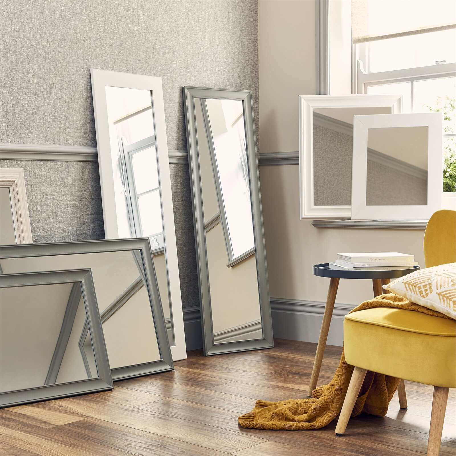 Coldrake Framed Mirror Grey Wood 51x61cm