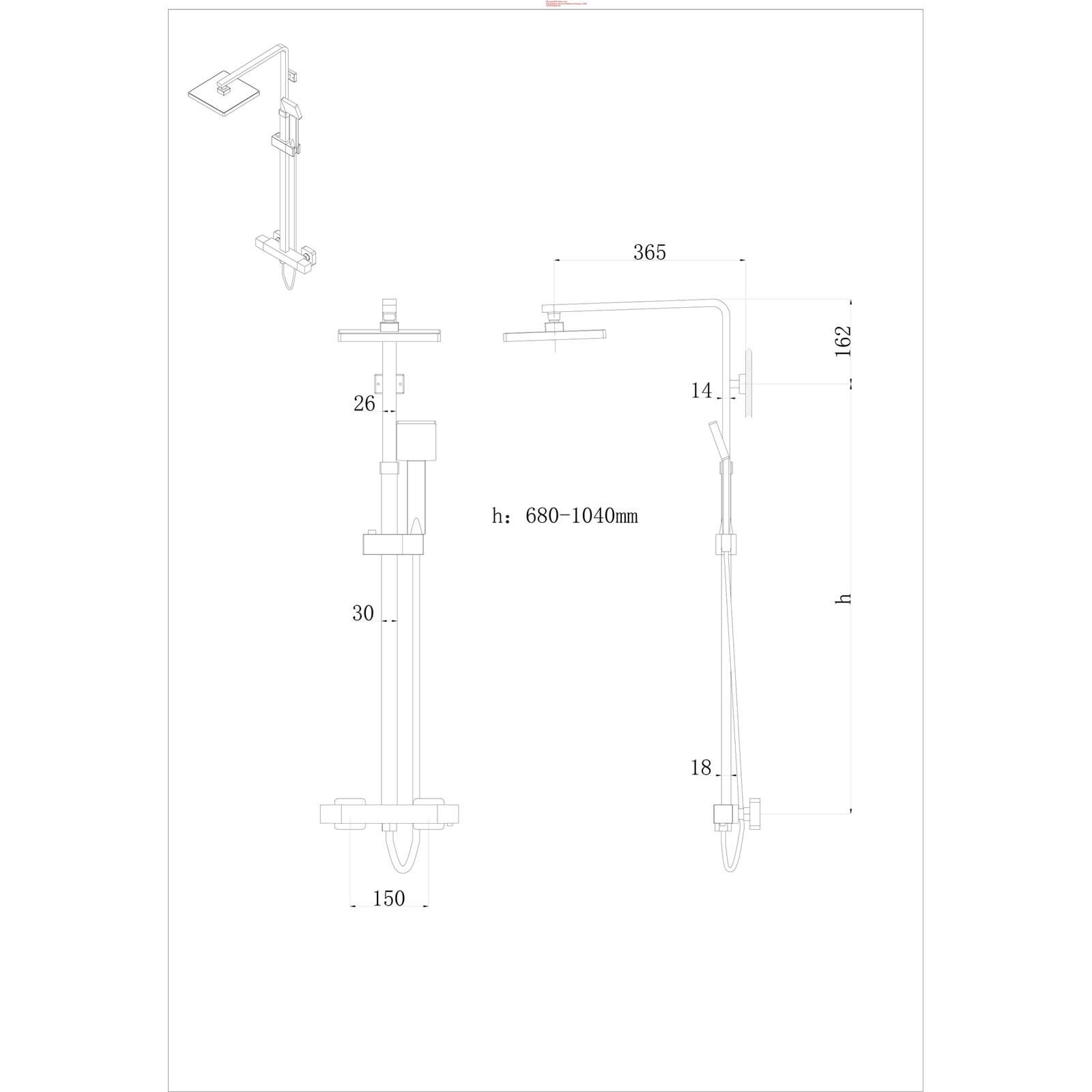 Balterley Thermostatic Bar Valve and Shower Kit