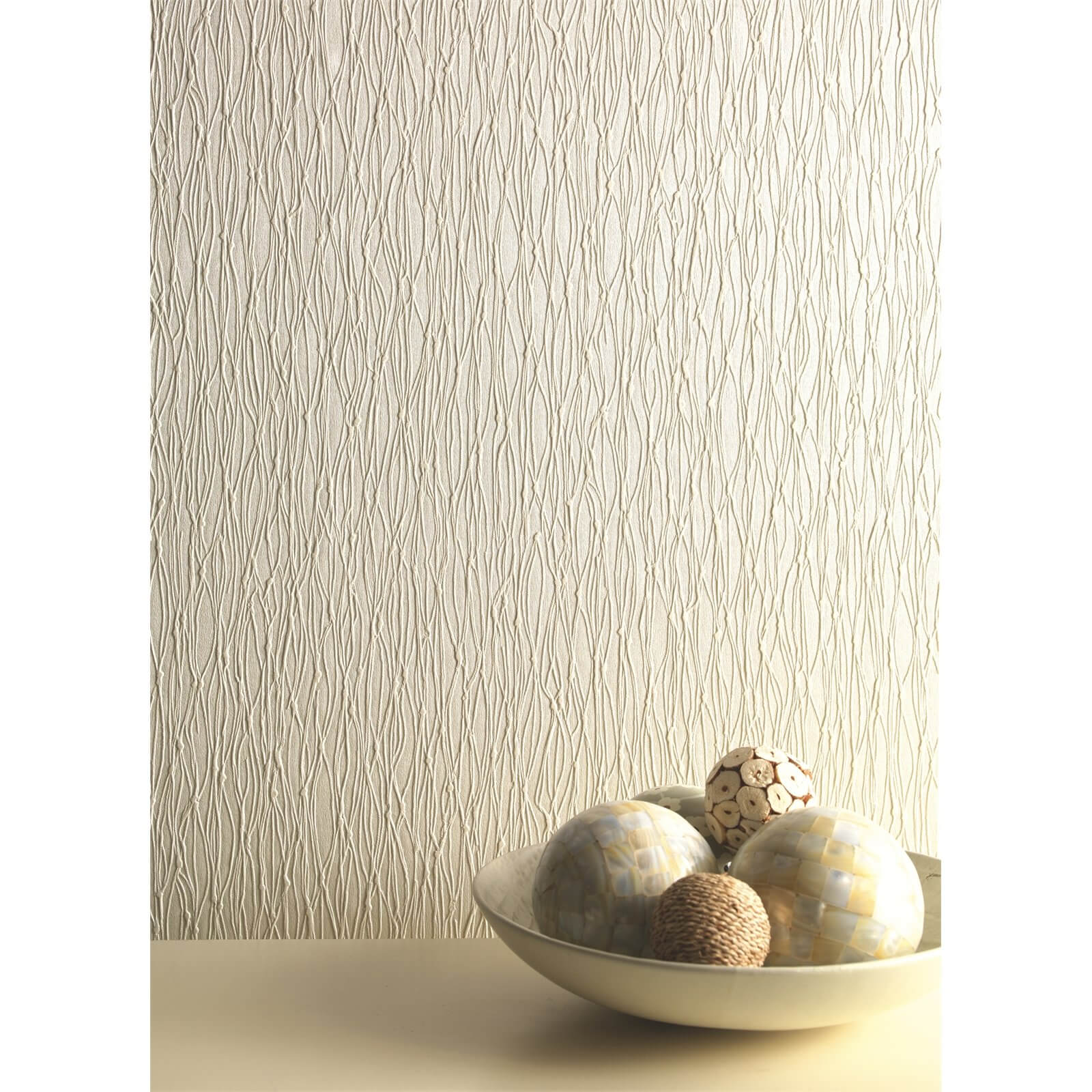 Holden Decor Sienna Texture Plain Embossed White Wallpaper