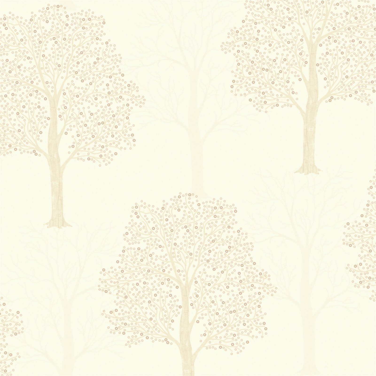 Holden Decor Ornella Tree Embossed Metallic Glitter Cream Wallpaper