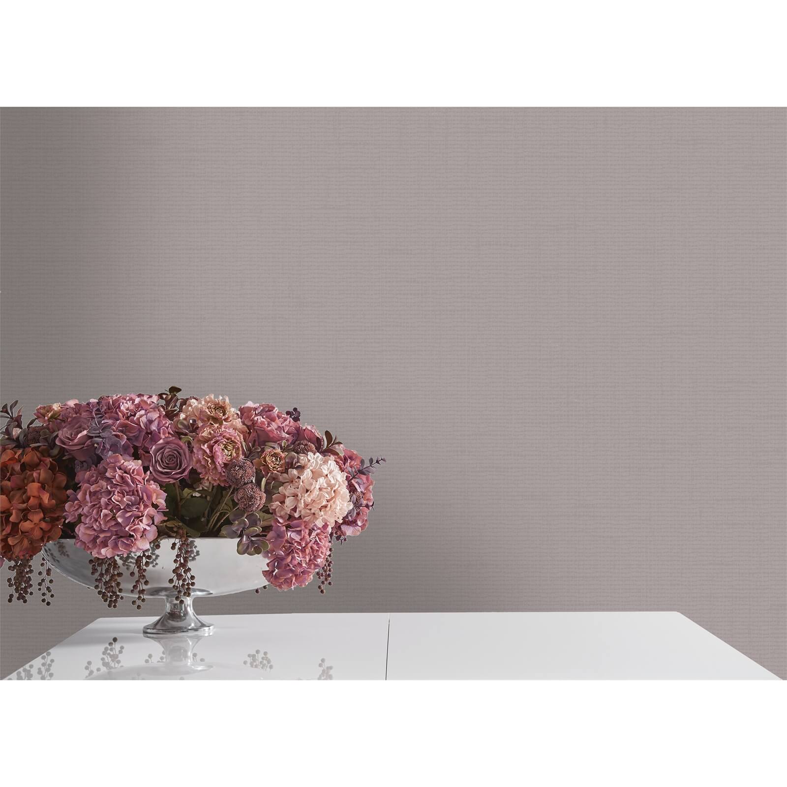 Holden Decor Marcia Plain Embossed Metallic Glitter Heather Wallpaper