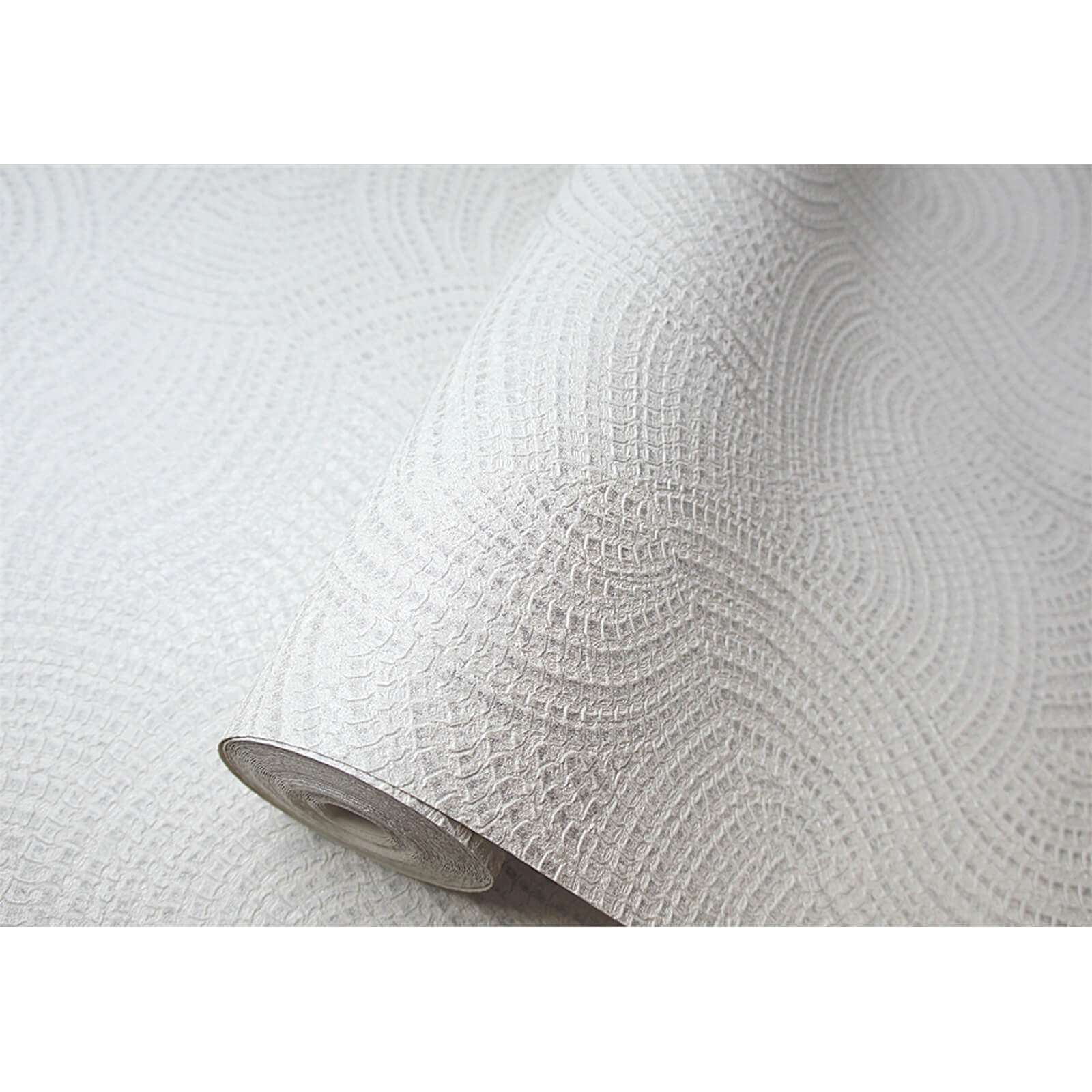 Holden Decor Pave Plain Embossed Metallic Dove Silver Wallpaper