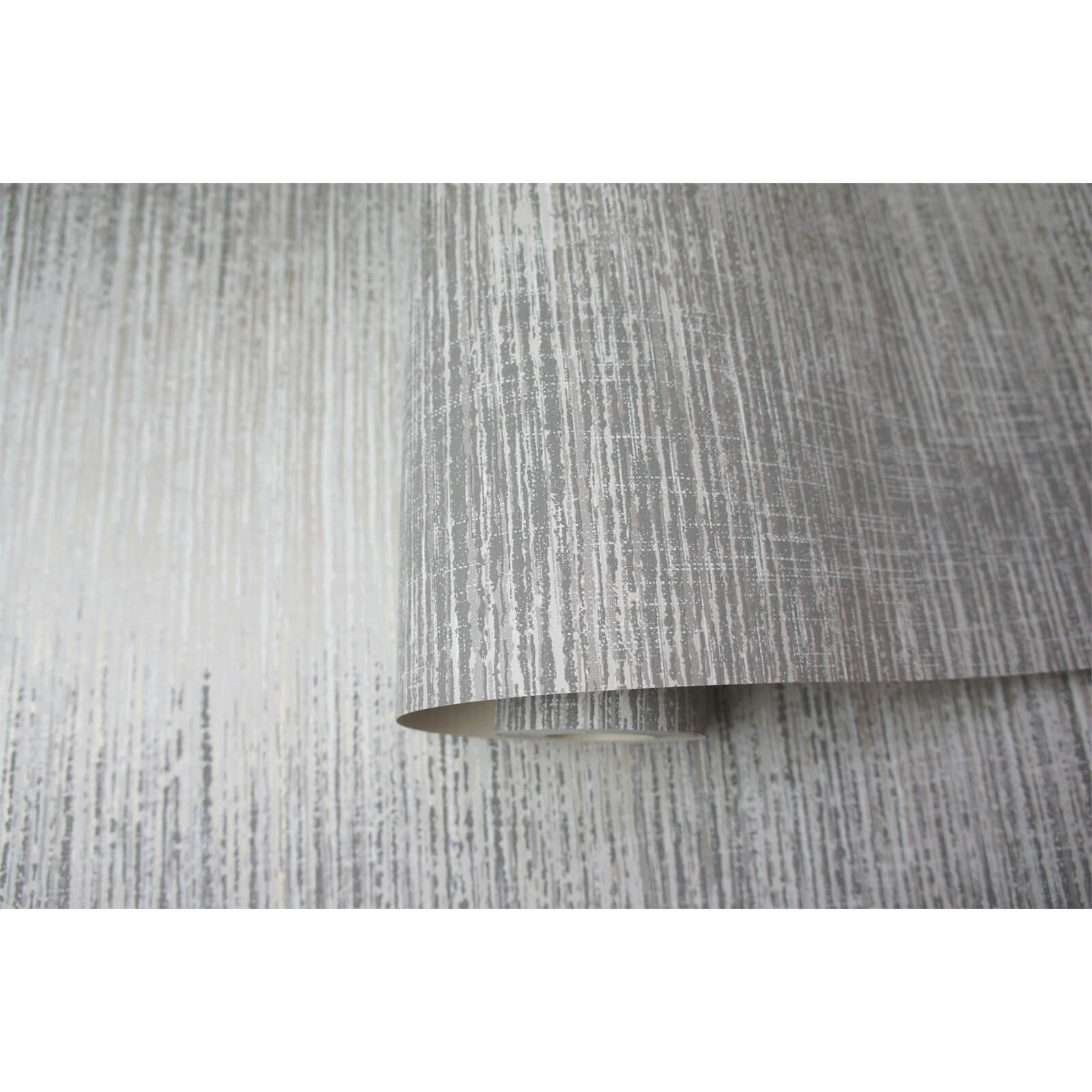 Holden Decor Arlo Plain Embossed Metallic Grey Wallpaper